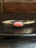 Pink Conch Cuff Bracelet | 925 Sterling Silver E969