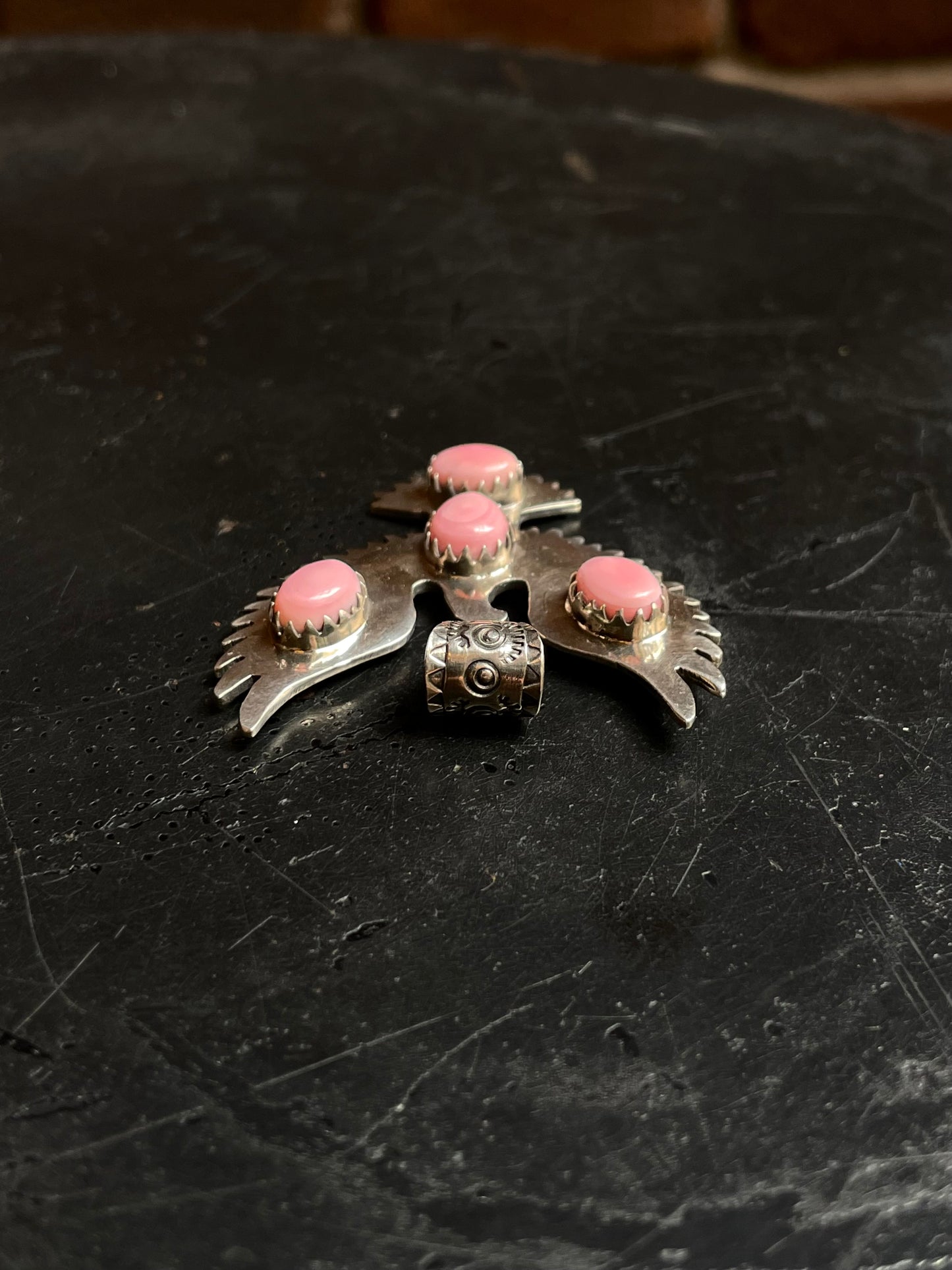 Pink Conch Bird Pendant | 925 Sterling Silver C990