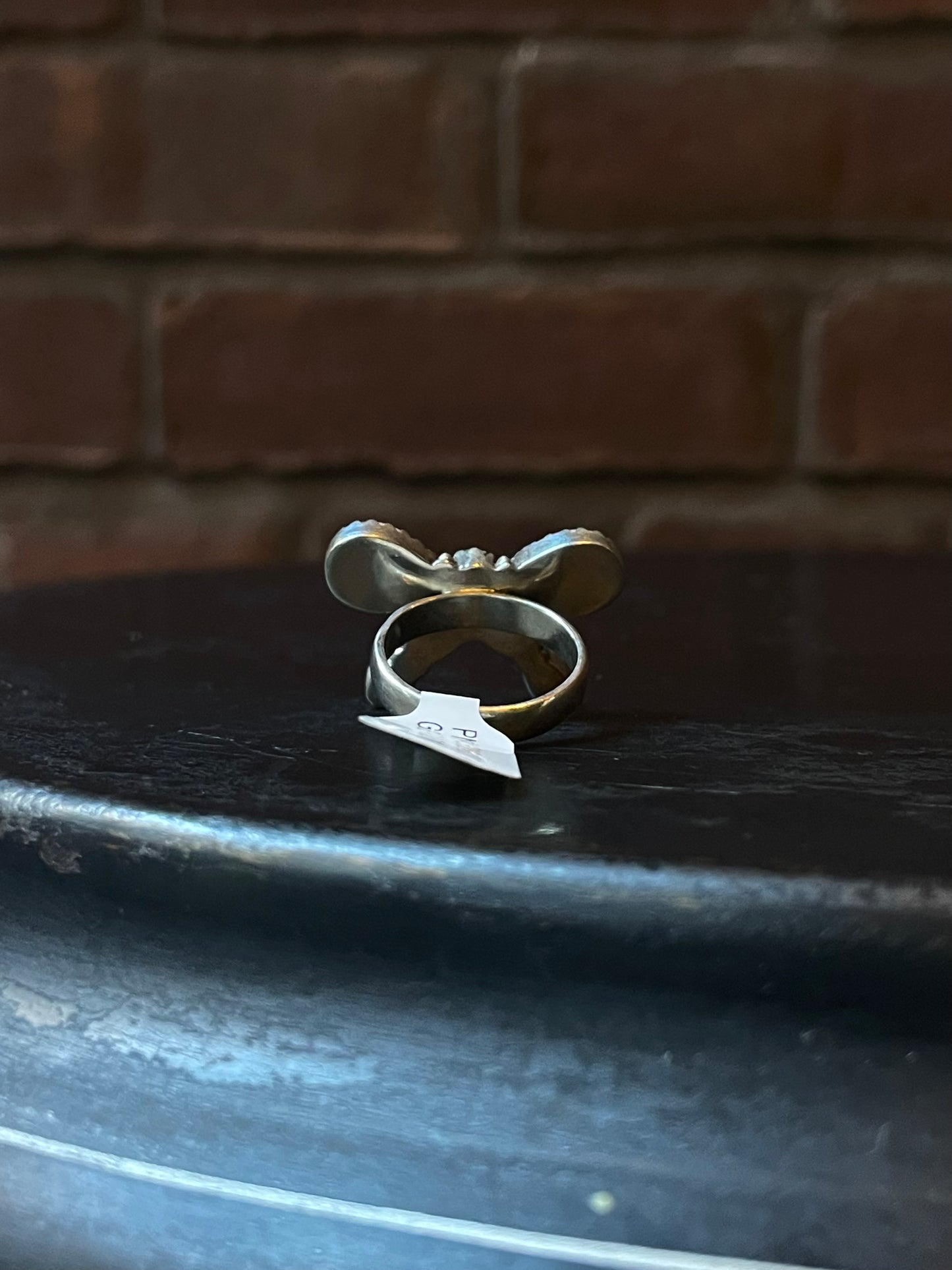 Pink Conch Bowtie Ring | Sterling Silver | Size 6 | A381