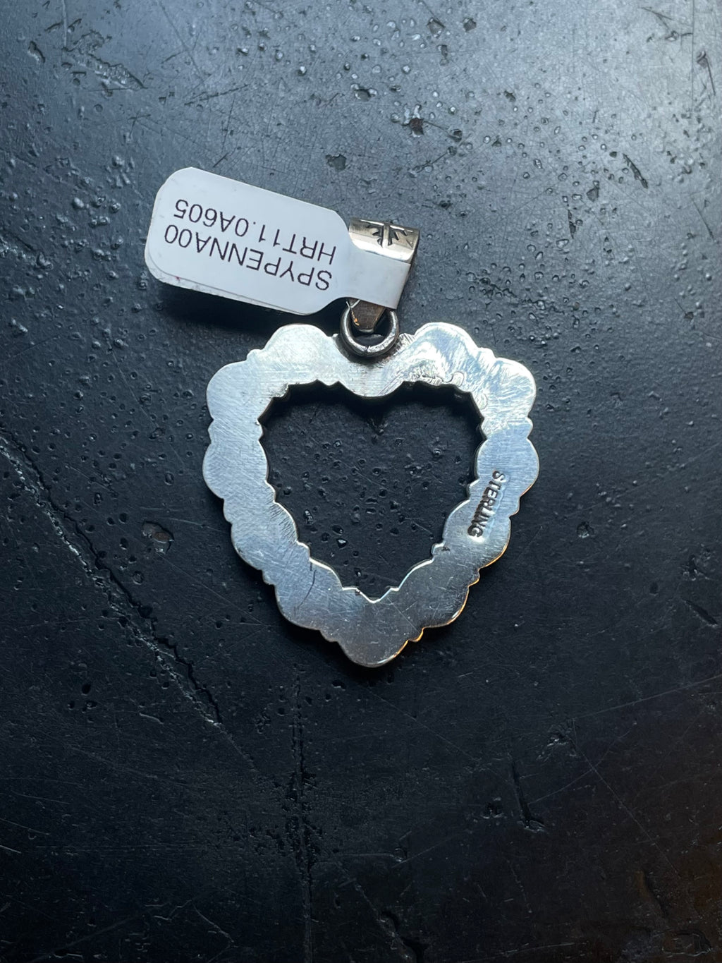 Spiny Oyster Heart Pendant | Sterling Silver | A605