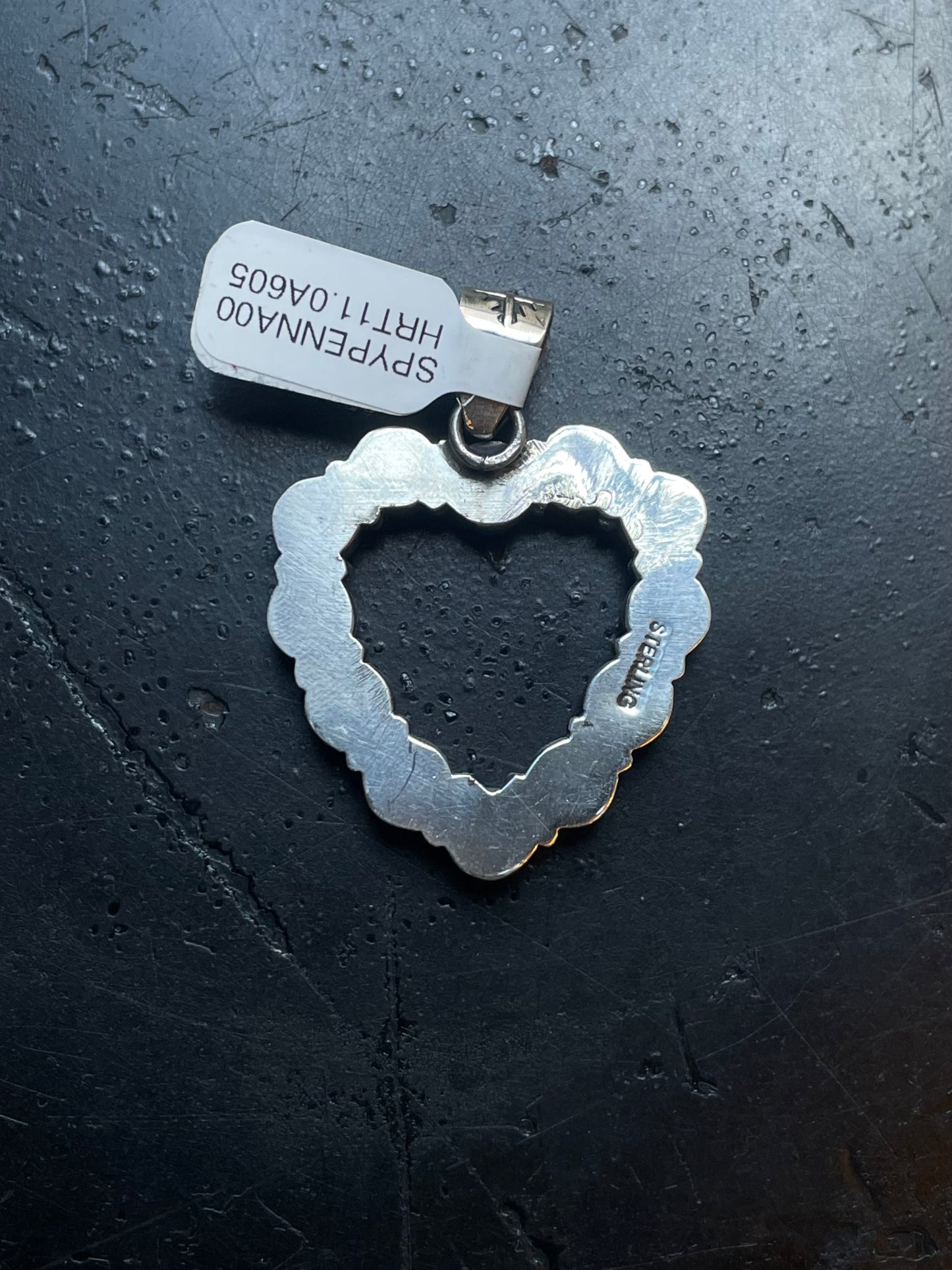 Spiny Oyster Heart Pendant | Sterling Silver | A605