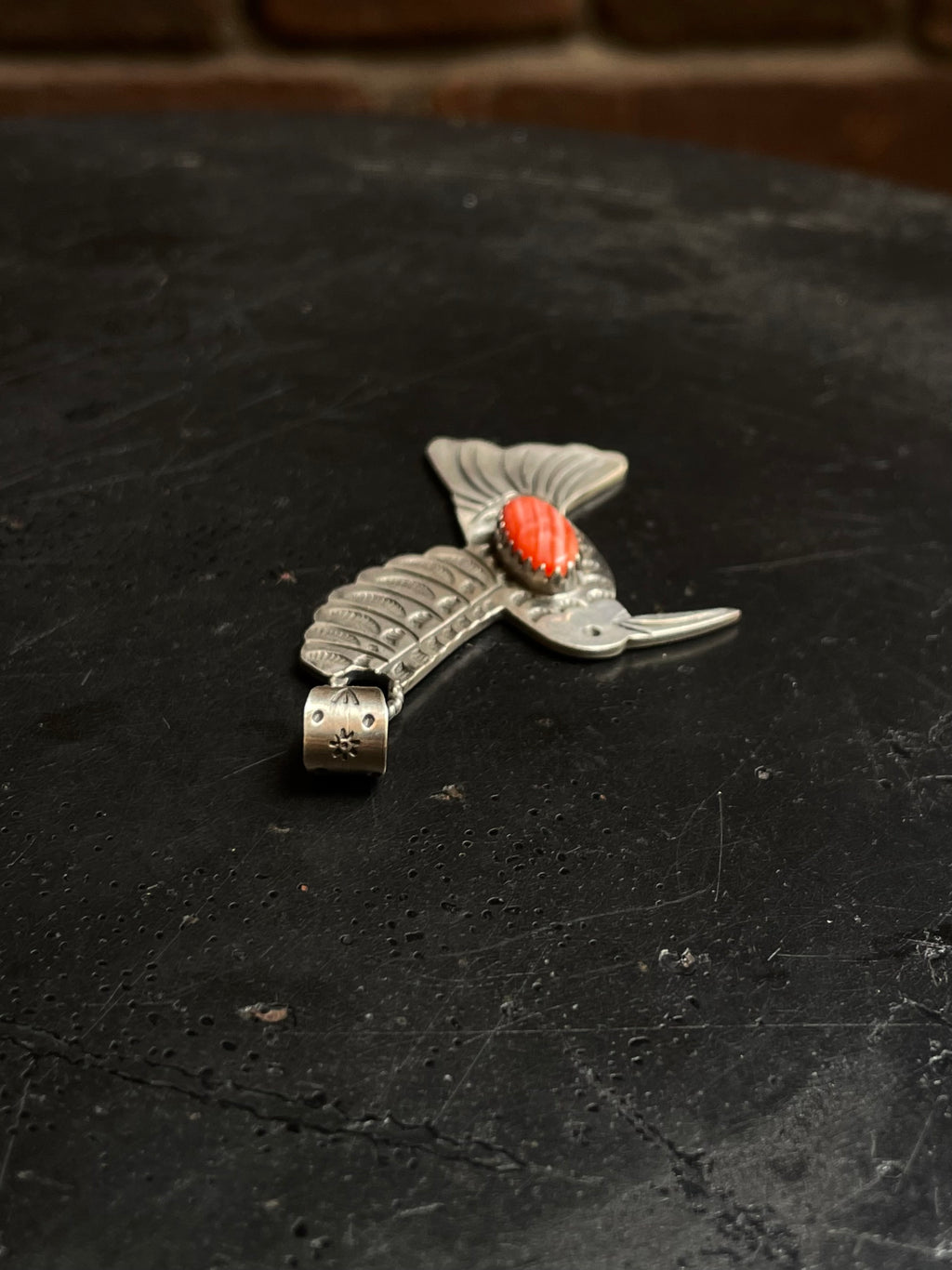 Spiny Oyster Hummingbird Pendant | 925 Sterling Silver E262