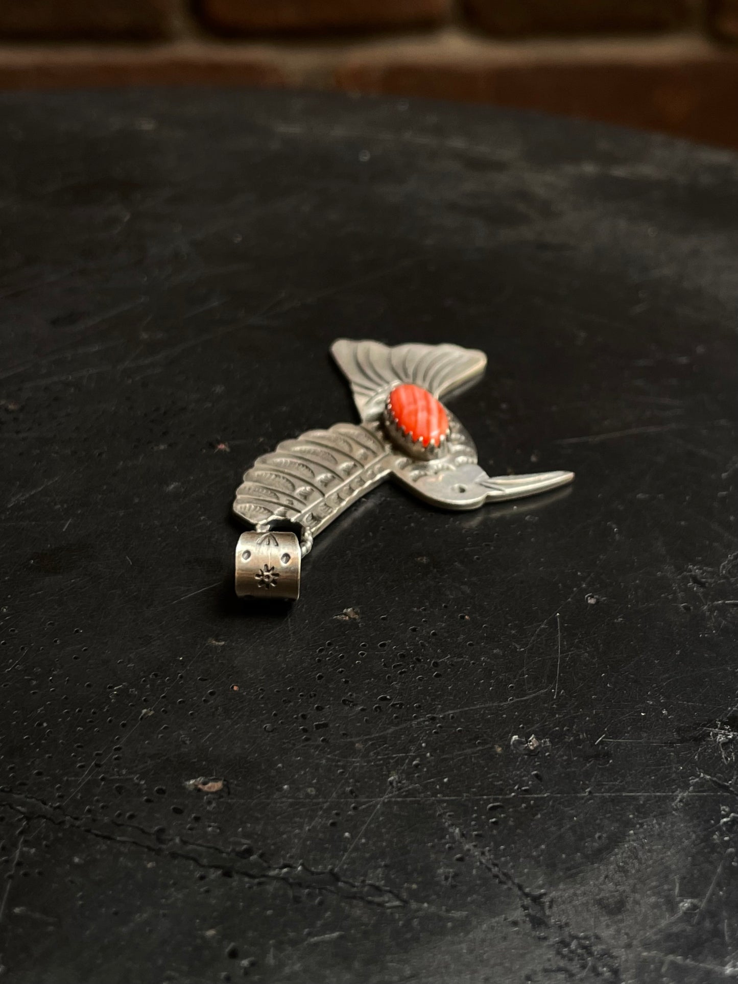Spiny Oyster Hummingbird Pendant | 925 Sterling Silver E262