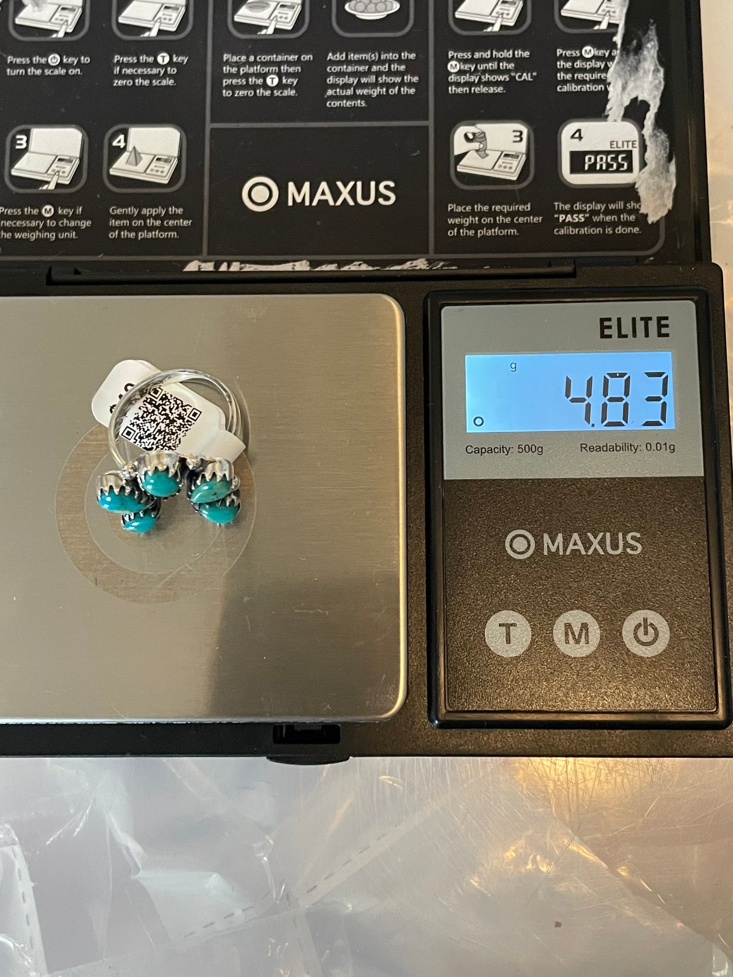Kingman Turquoise Naja Ring | Sterling Silver | Size 7 | A154