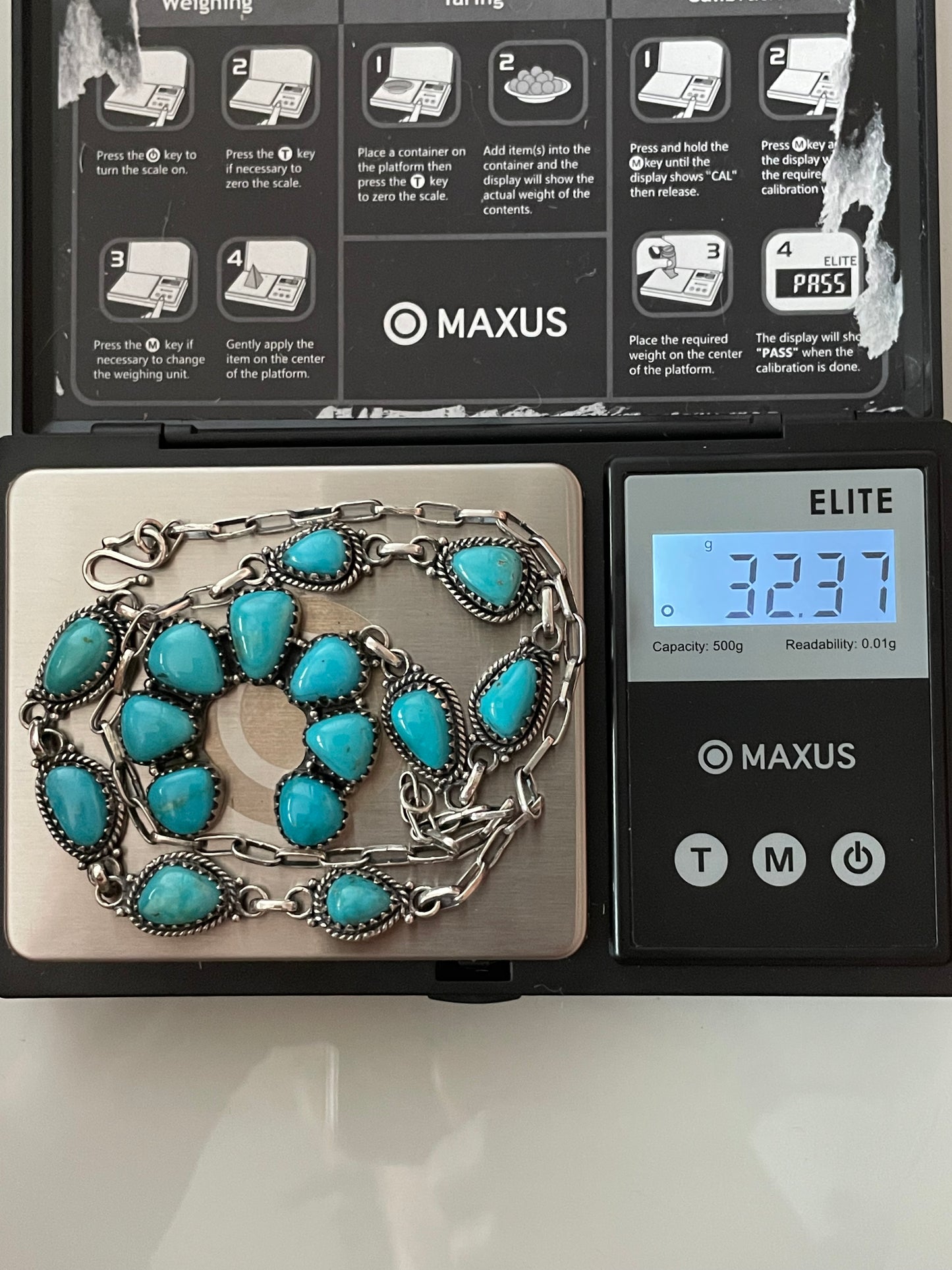 Kingman Turquoise Naja Necklace | 925 Sterling Silver E607