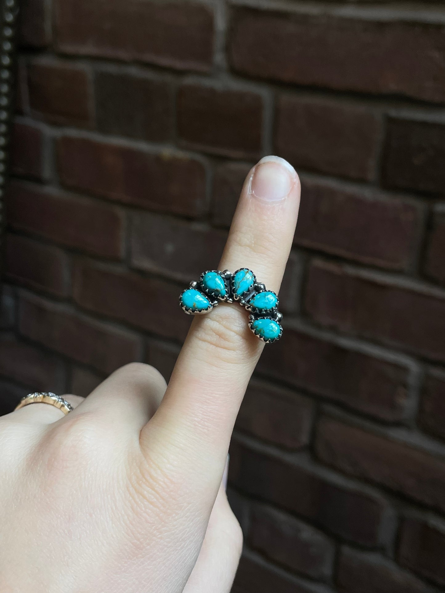 Kingman Turquoise Ring Size 7 | 925 Sterling Silver Southwest E129