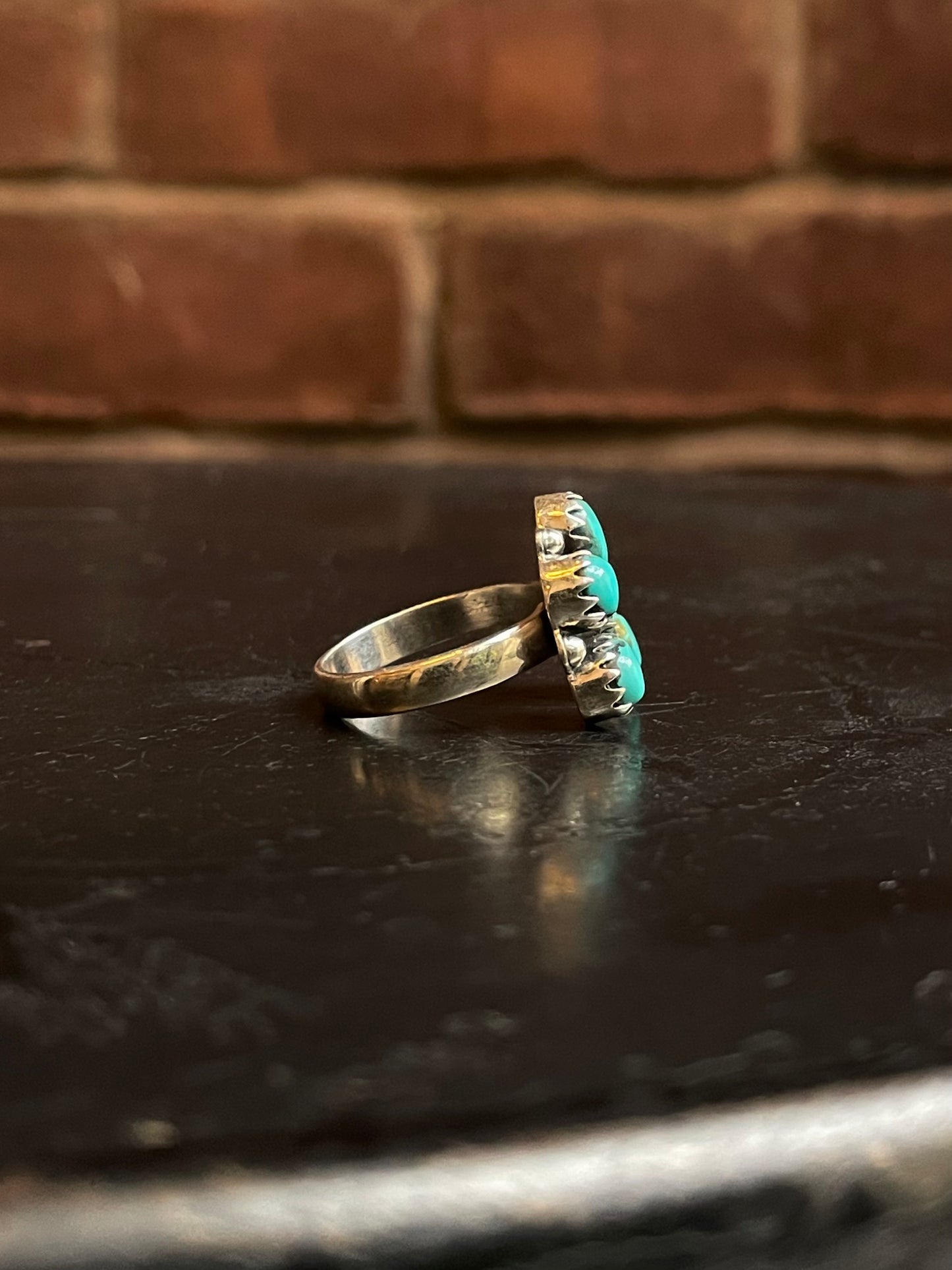 Kingman Turquoise Naja Ring Size 8 | 925 Sterling Silver G492