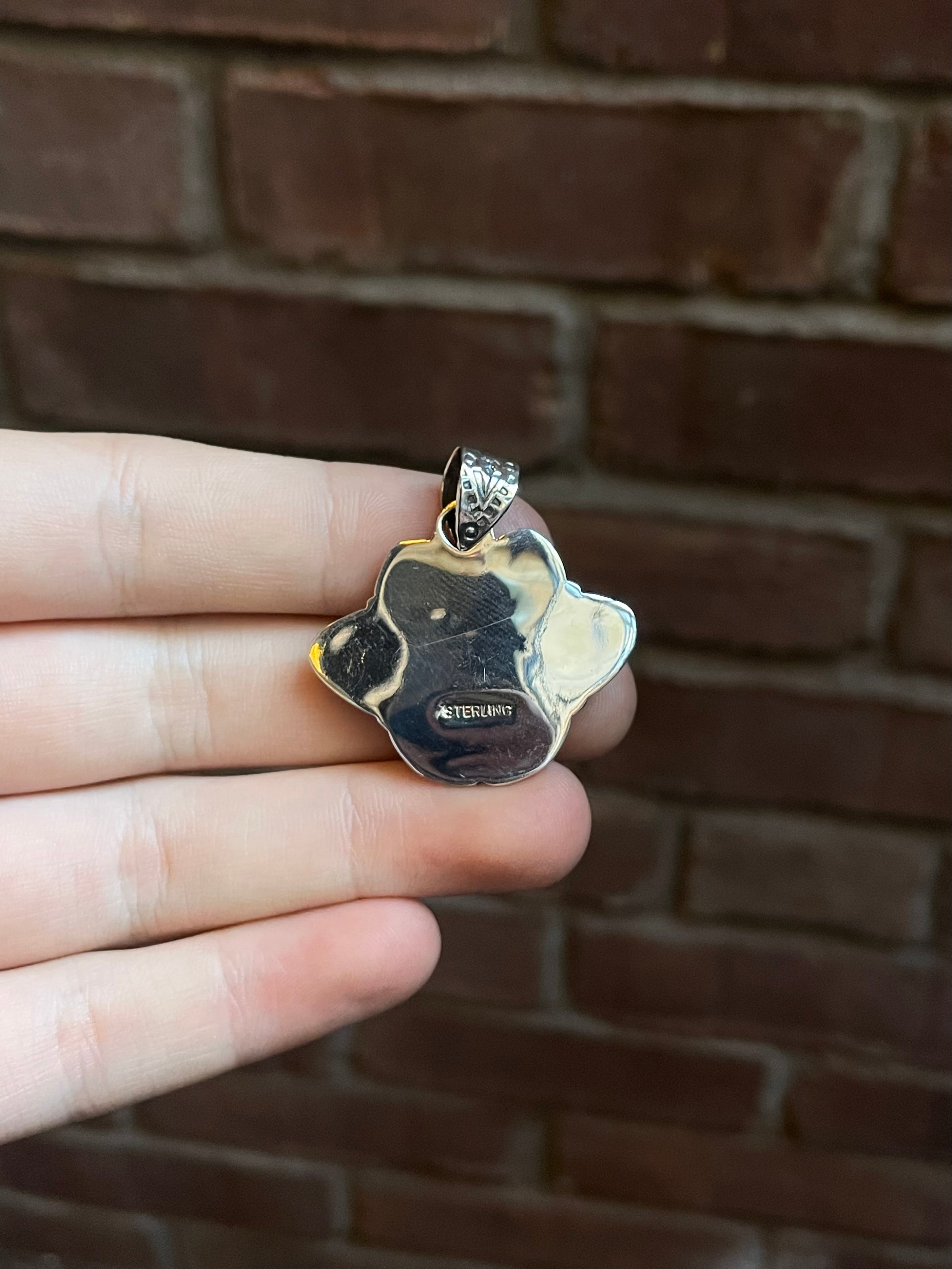 Pink Conch Paw Pendant | Sterling Silver 925 C687