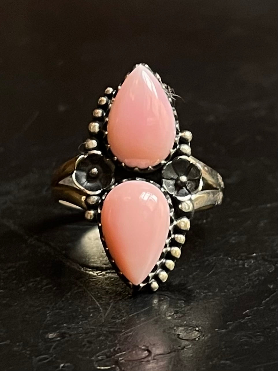 Pink Conch Ring Size 9 | 925 Sterling Silver G166