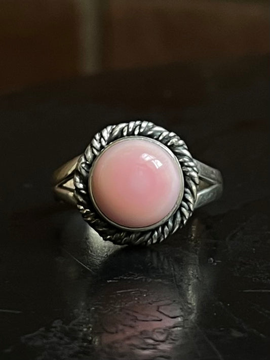 Pink Conch Ring Size 8.75 | 925 Sterling Silver E748