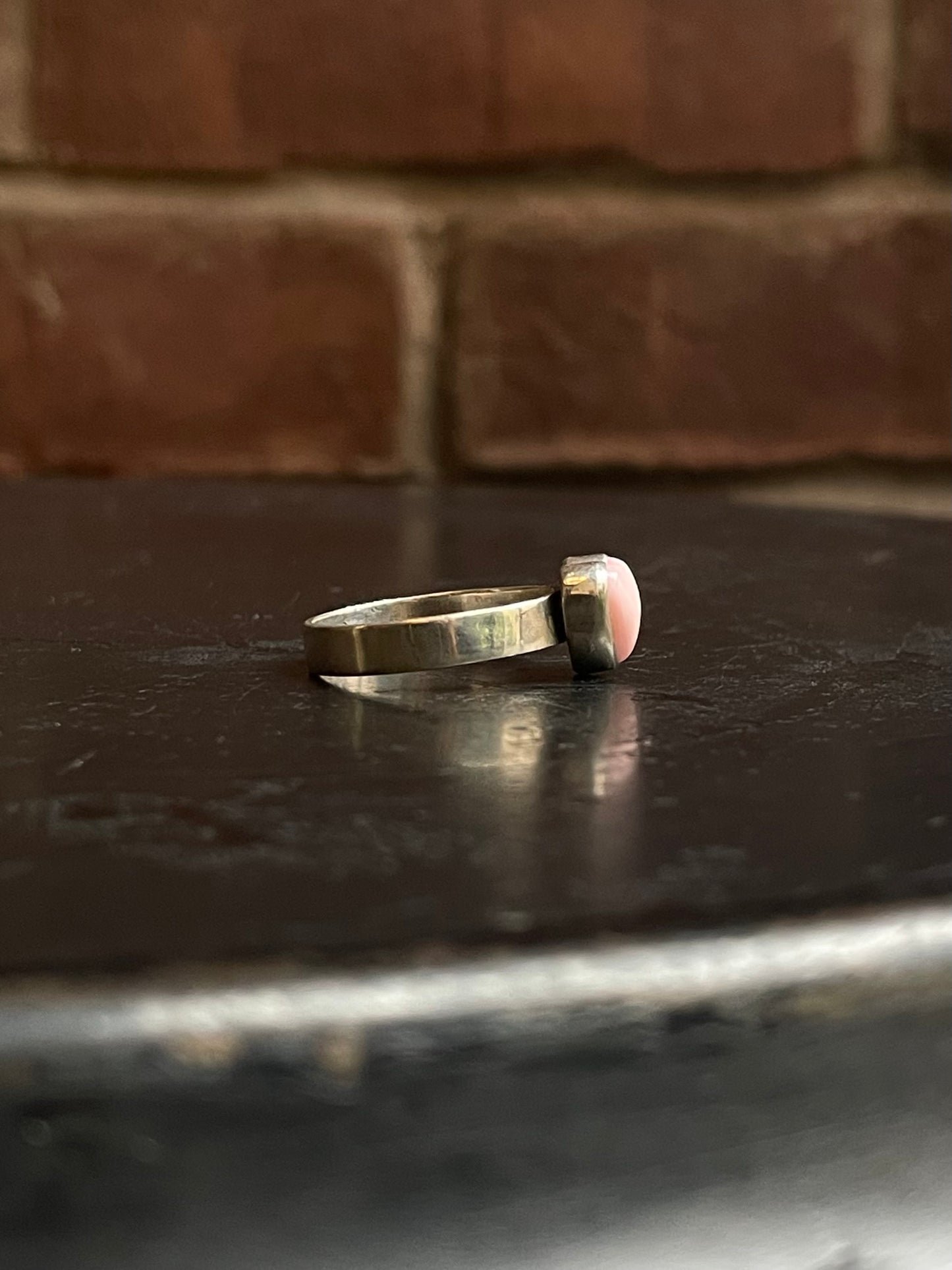 Pink Conch Ring Size 8 | 925 Sterling Silver G164