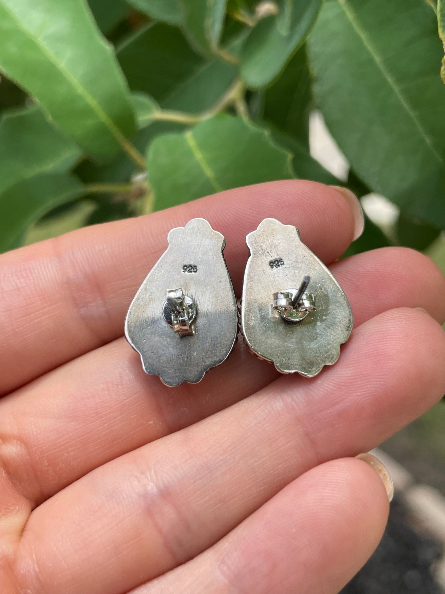 Kingman Turquoise Stud Earrings | 925 Sterling Silver D189