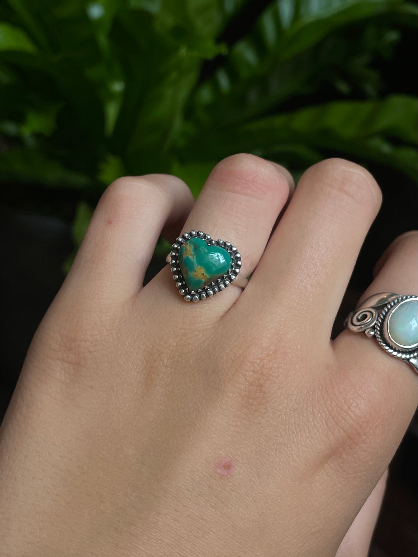 Turquoise Heart Ring Size 6.75 | 925 Sterling Silver G283