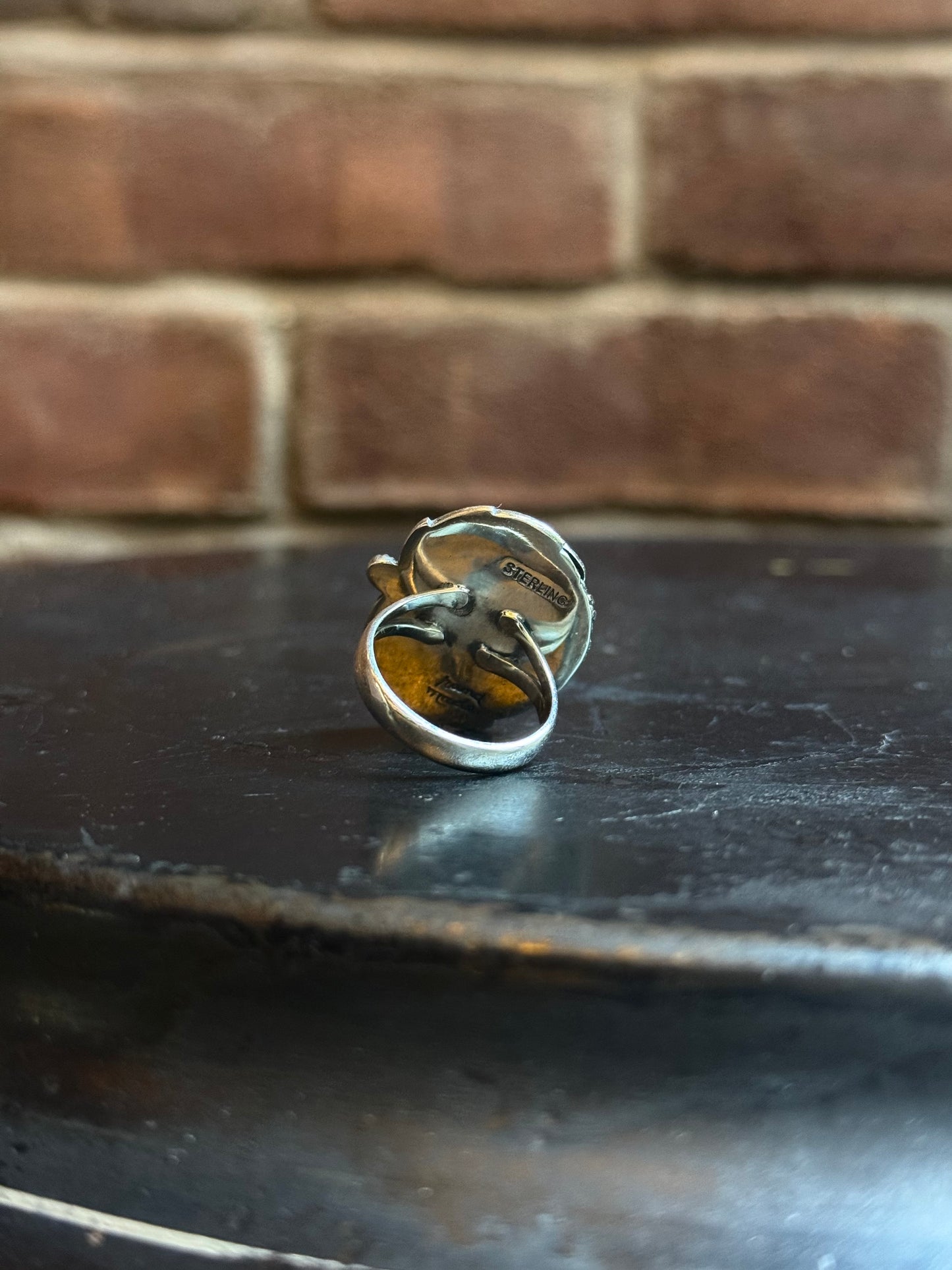 Turquoise Feather Ring Size 8.5 | 925 Sterling Silver C418