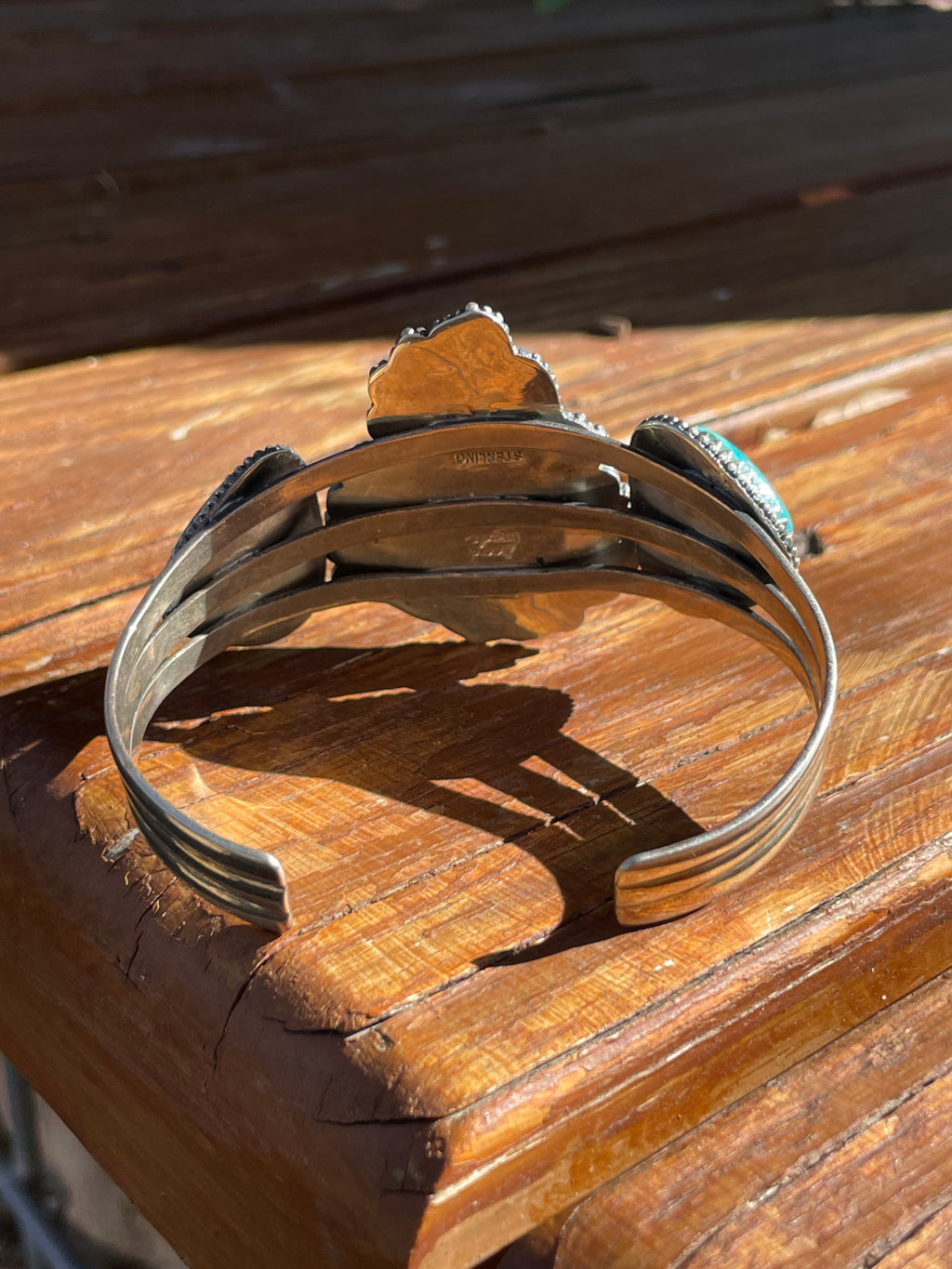 Kingman Turquoise Cuff Bracelet | Sterling Silver B880