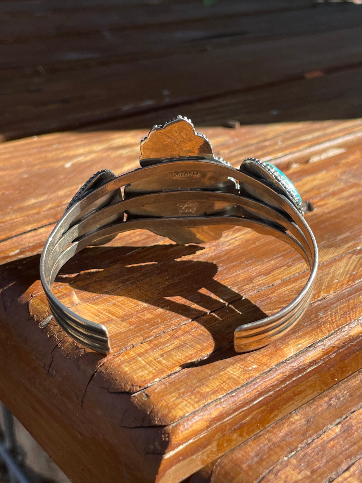 Kingman Turquoise Cuff Bracelet | Sterling Silver B880
