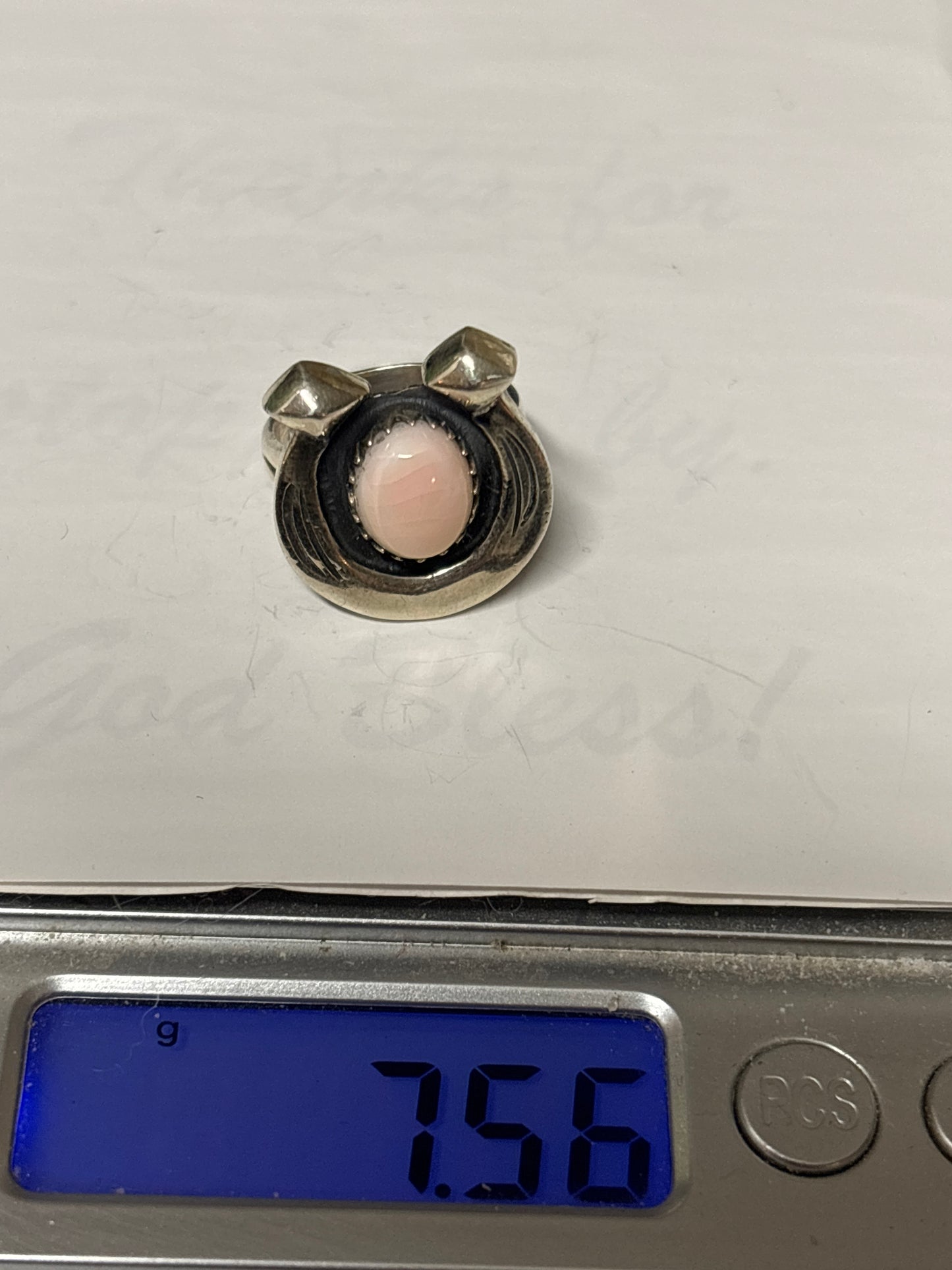 Pink Conch Ring Size 6.25 | 925 Sterling Silver C872