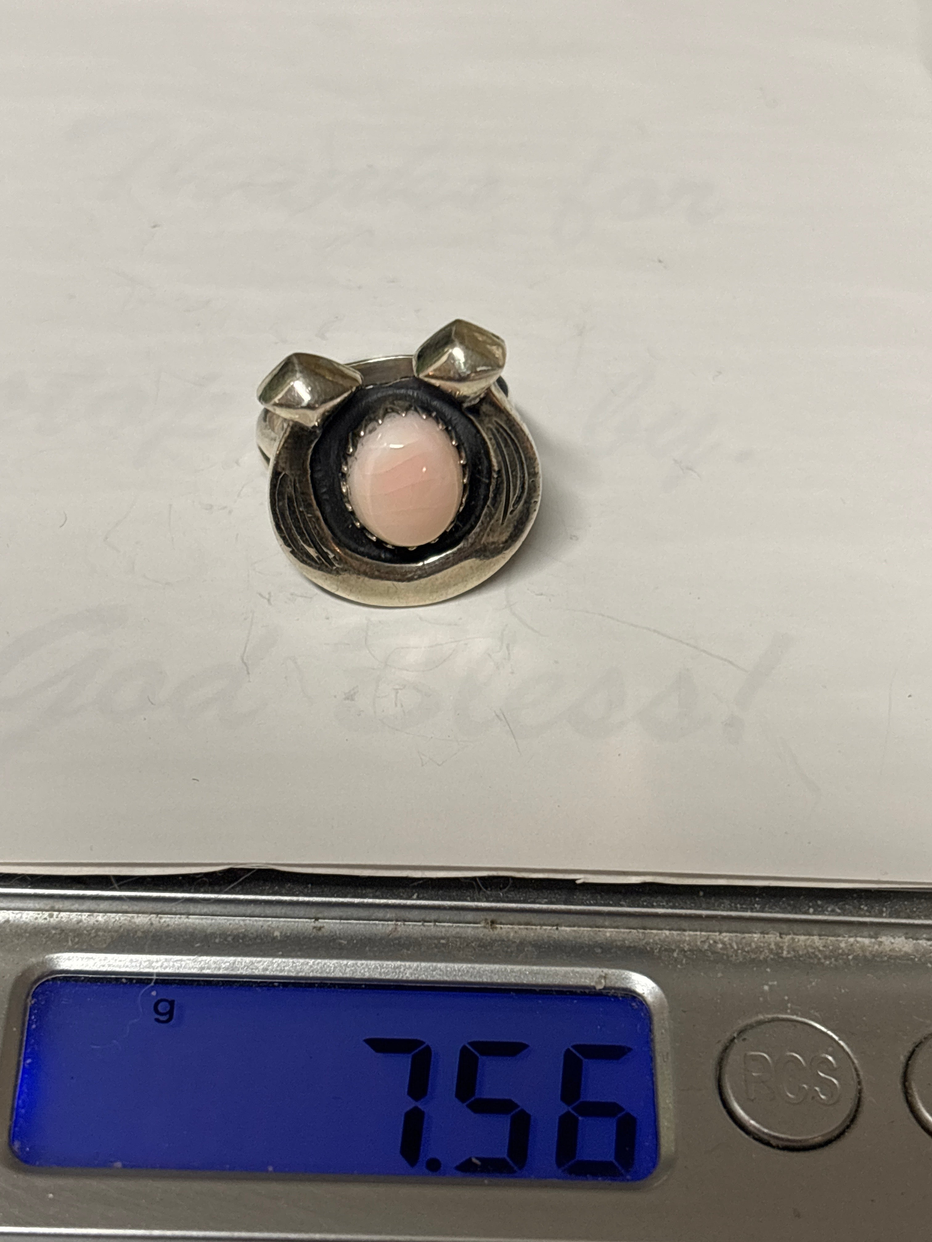 Pink Conch Ring Size 6.25 | 925 Sterling Silver C872