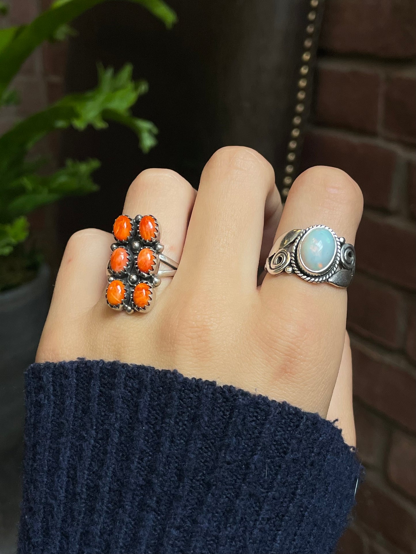 Spiny Oyster Row Ring Size 9 | 925 Sterling Silver G191