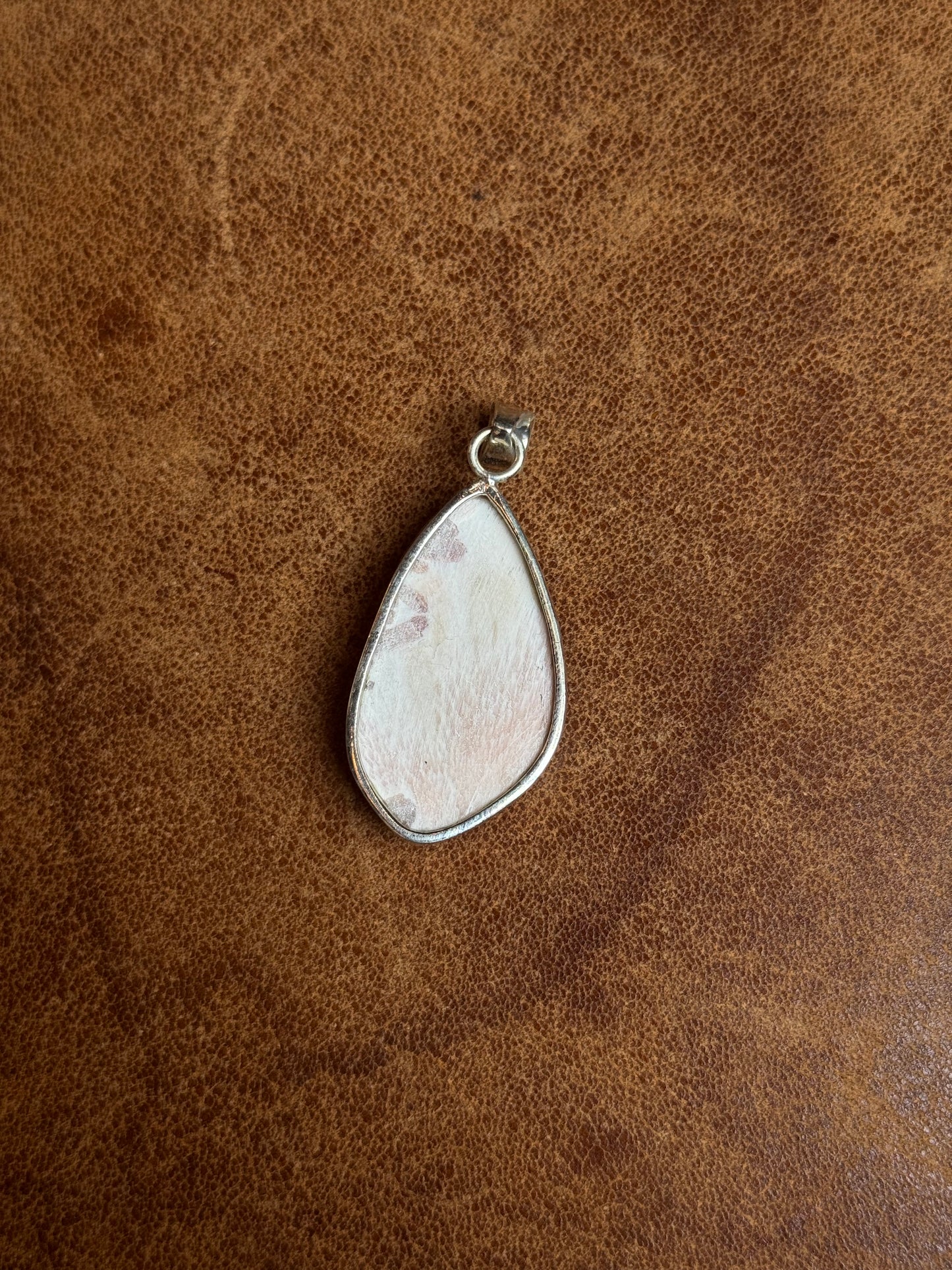 Scolecite Oval Pendant | Sterling Silver | A834