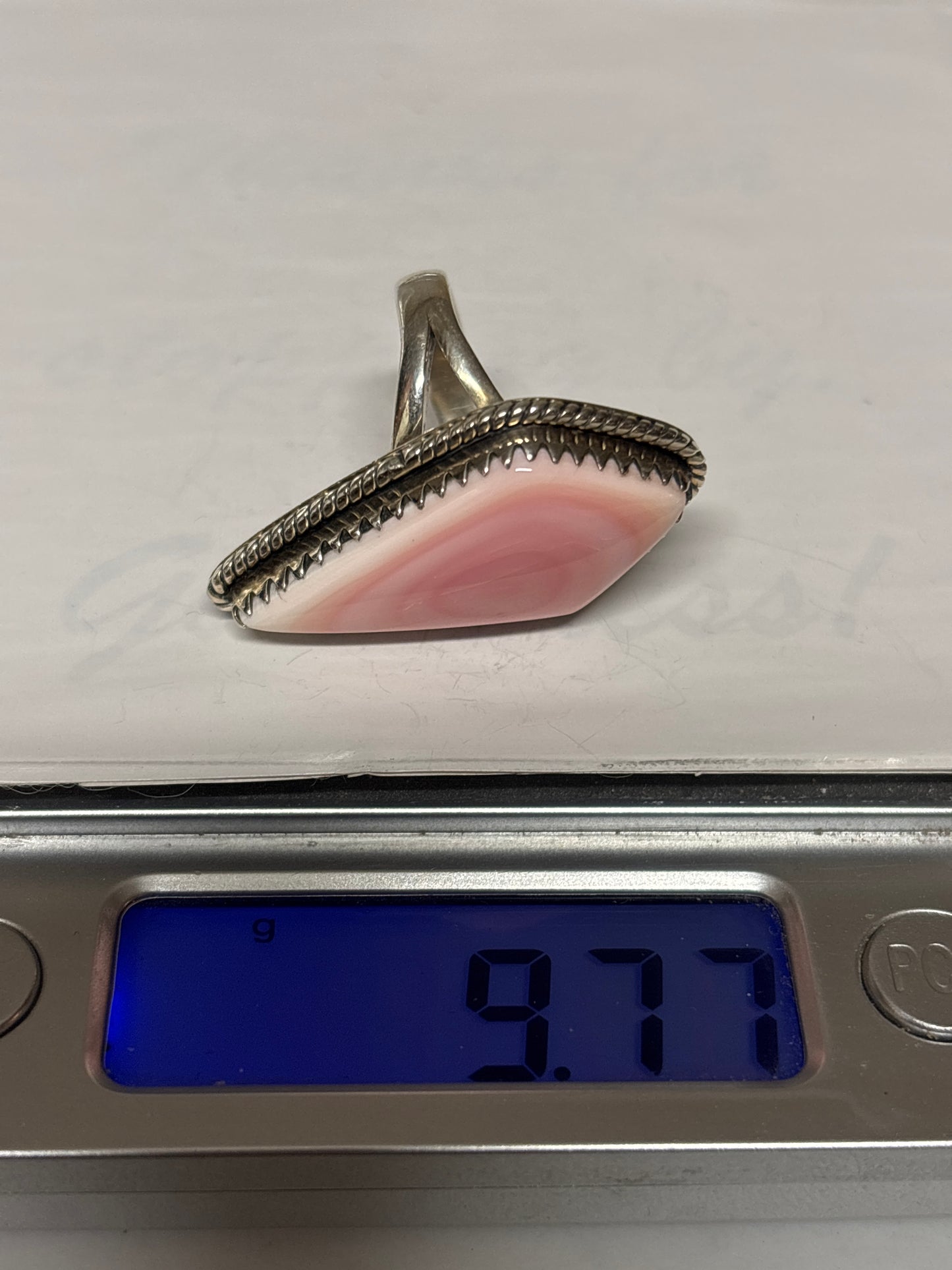 Pink Conch Ring Size 6 | 925 Sterling Silver C917