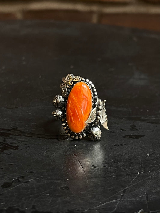 Spiny Oyster Butterfly Ring Size 7 | 925 Sterling Silver Southwest E130