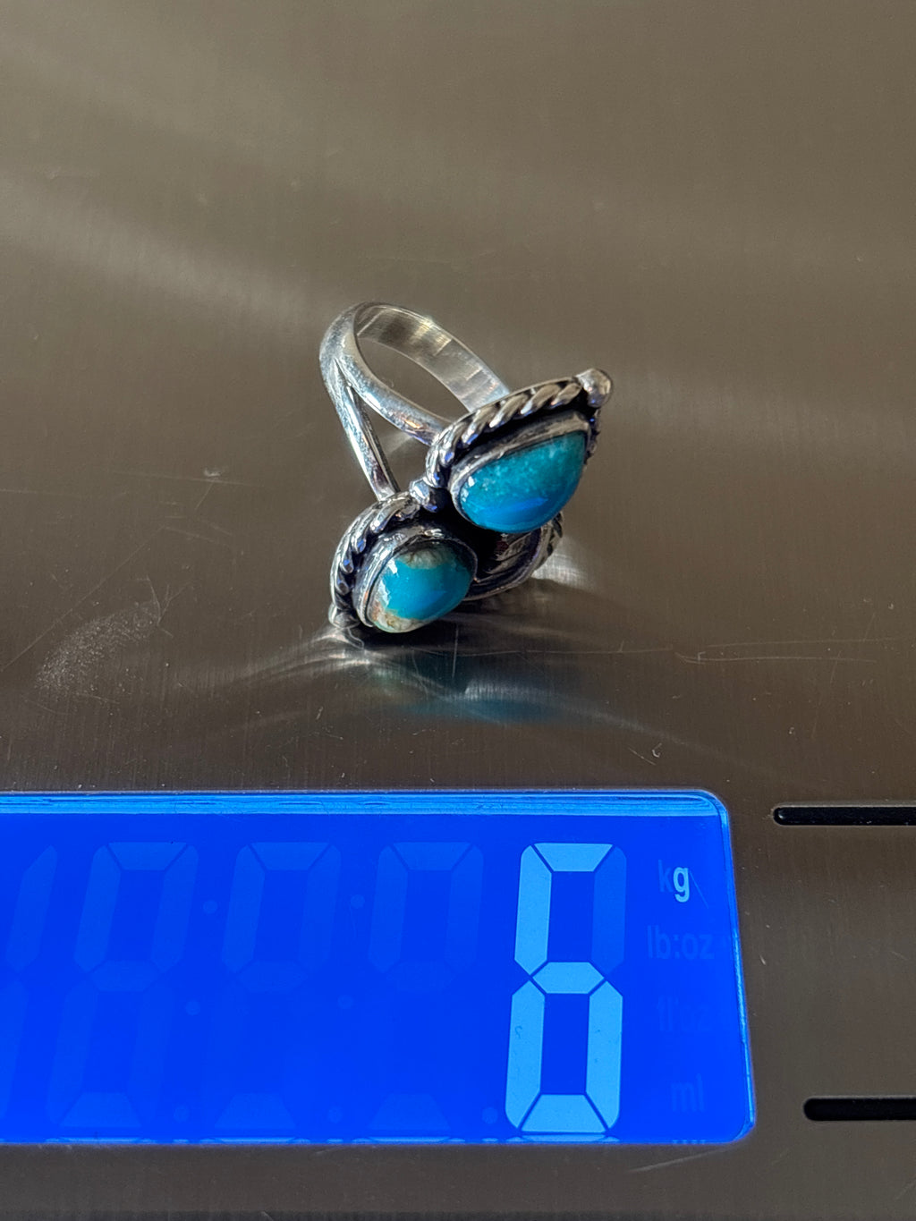 Turquoise Ring | Sterling Silver 925 Size 6.75 C717