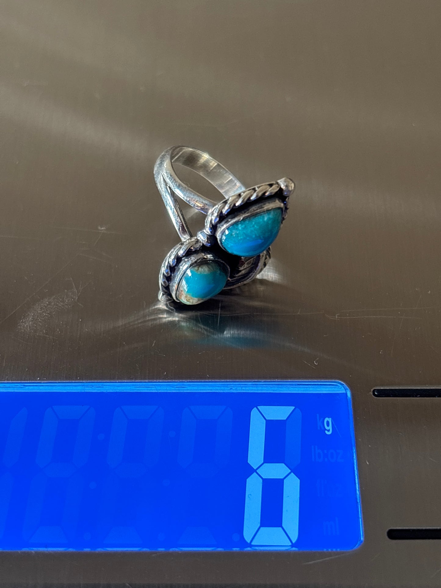 Turquoise Ring | Sterling Silver 925 Size 6.75 C717
