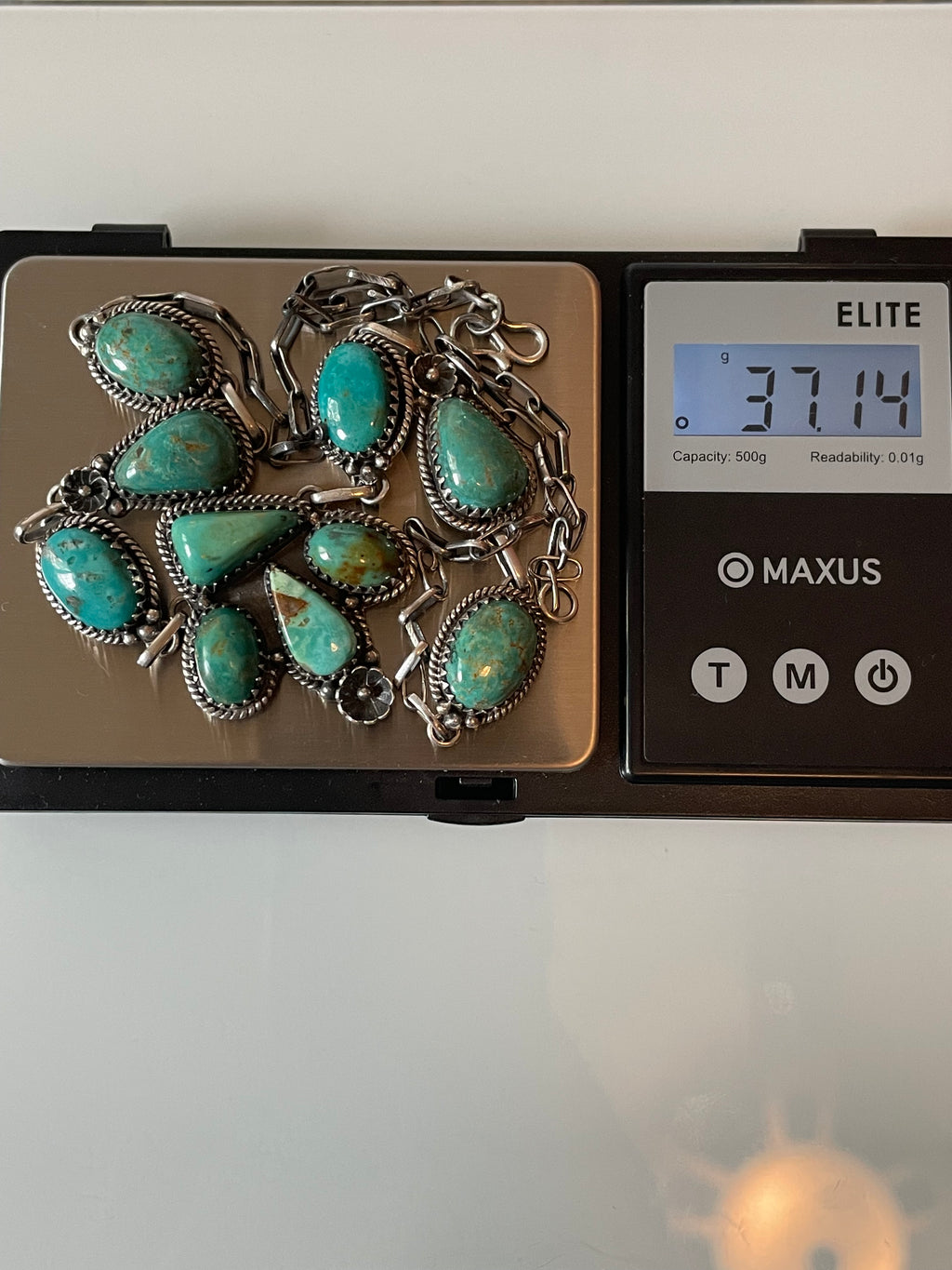 Kingman Turquoise Lariat Necklace | 925 Sterling Silver G603