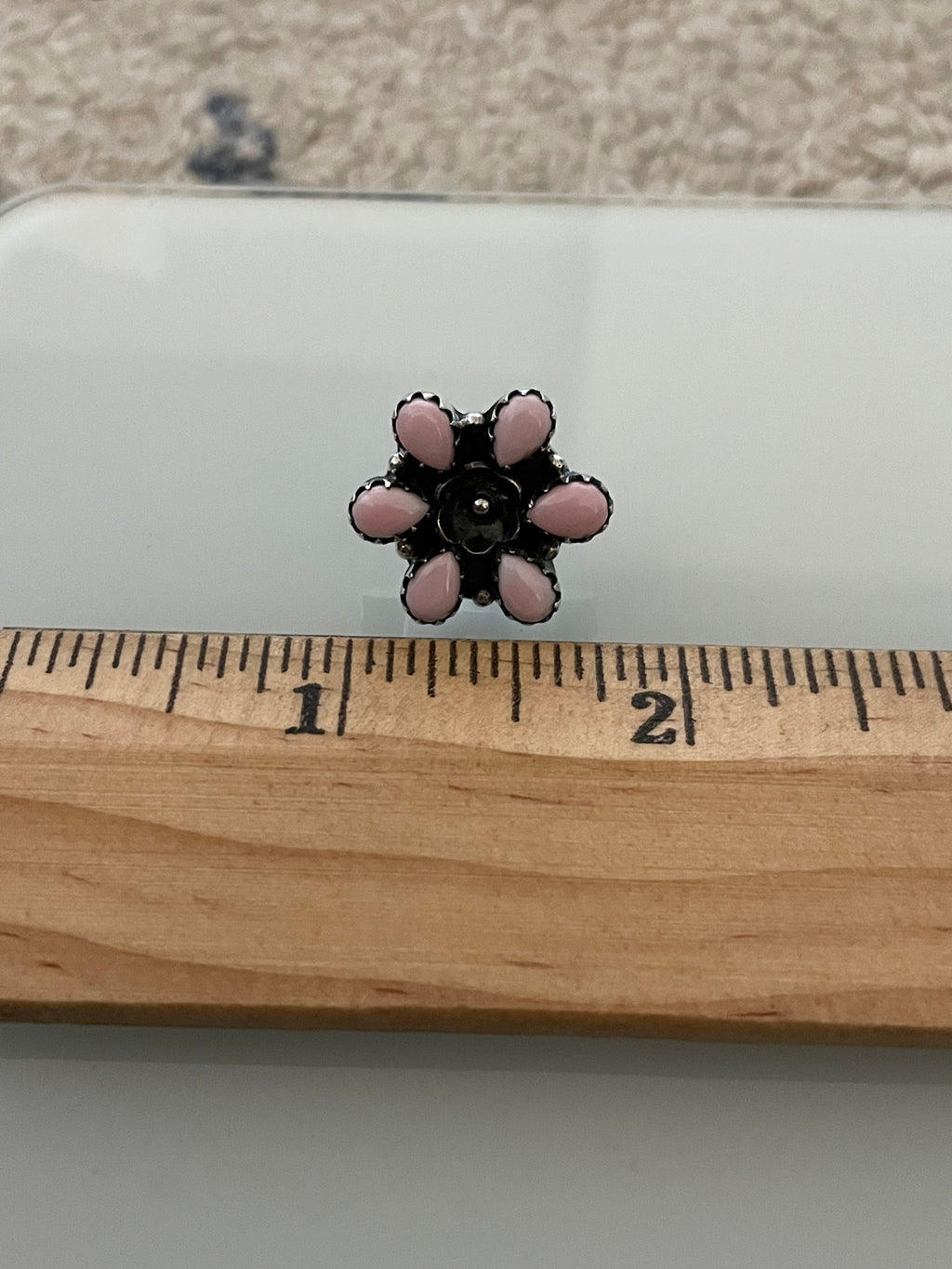 Pink Conch Flower Earrings | 925 Sterling Silver E384