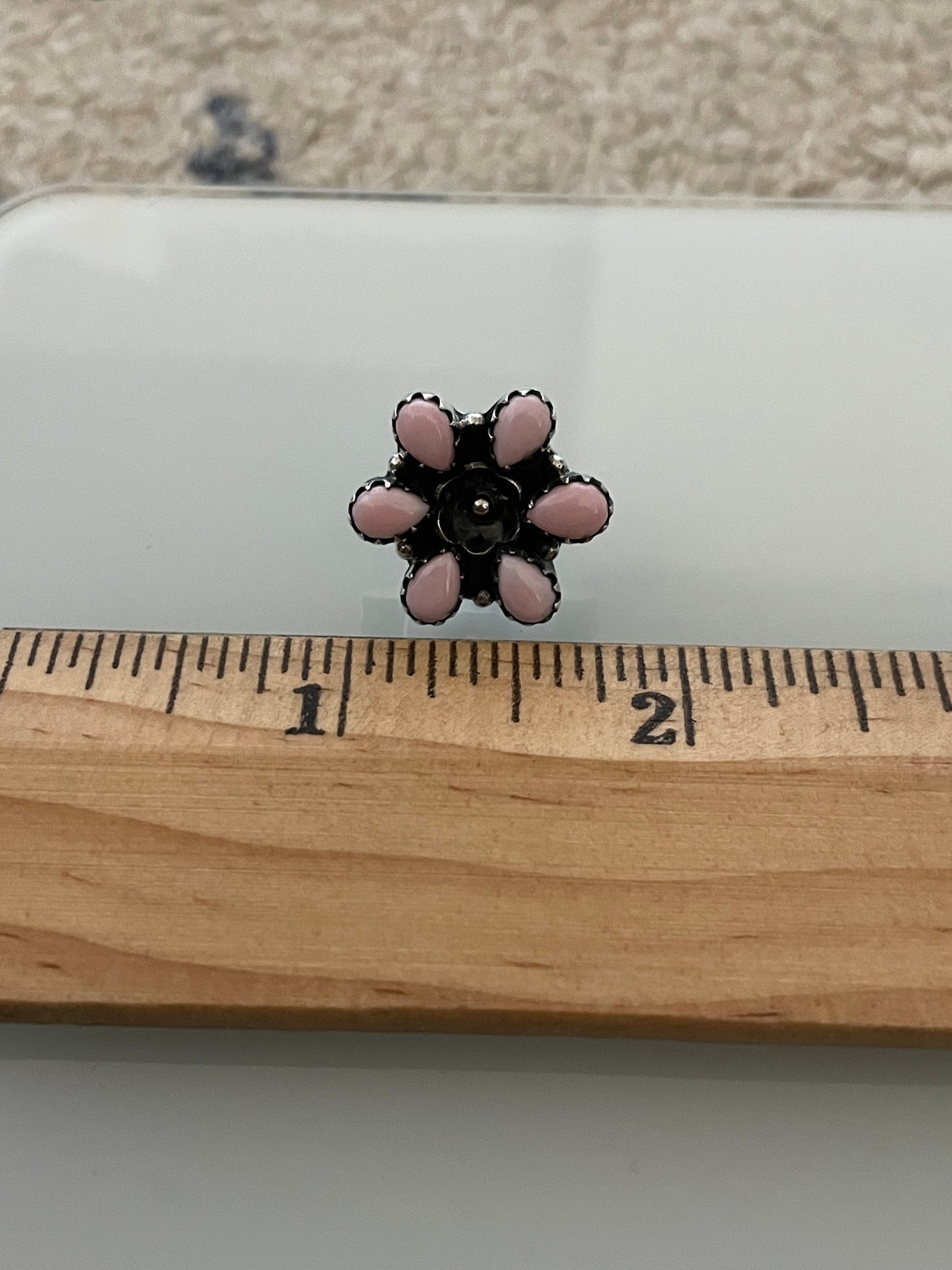 Pink Conch Flower Earrings | 925 Sterling Silver E384