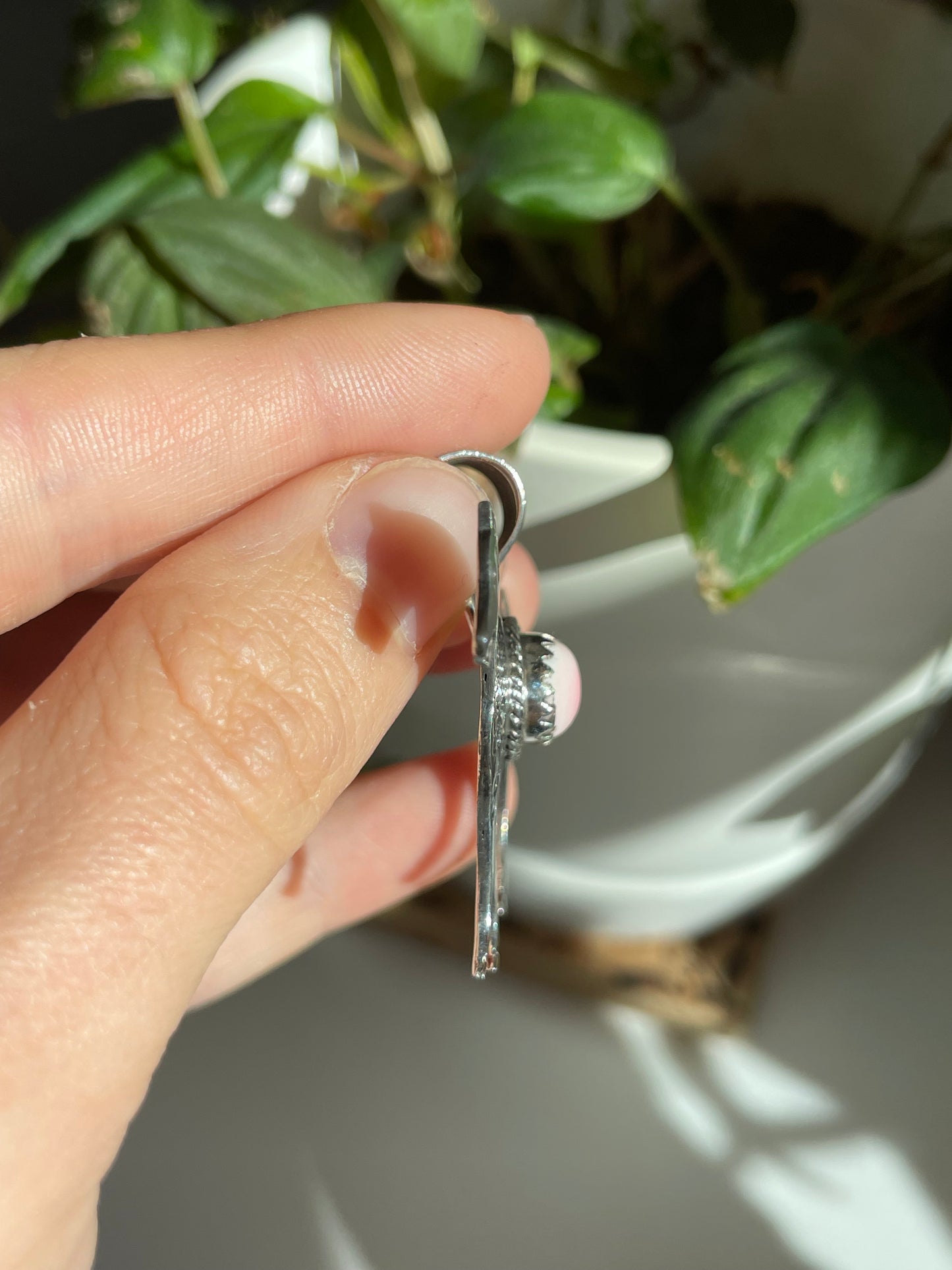 Pink Conch Horse Pendant | Sterling Silver 925
