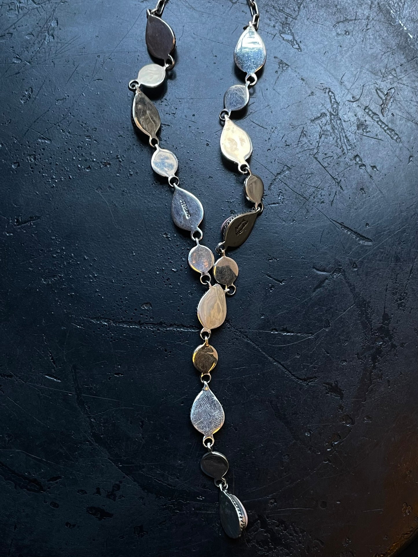 Pink Conch Tear Drop Necklace | 925 Sterling Silver E368