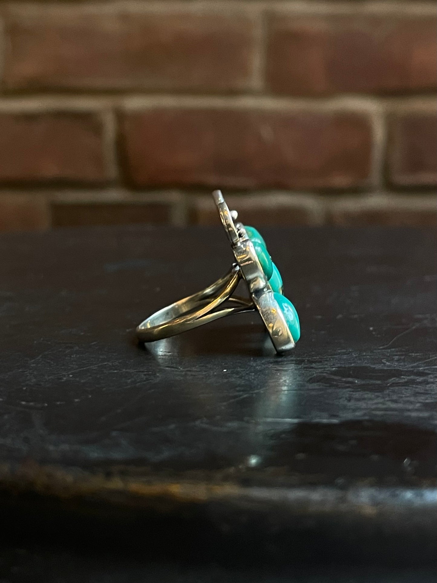 Turquoise Butterfly Ring Size 8.5 | Sterling Silver E869