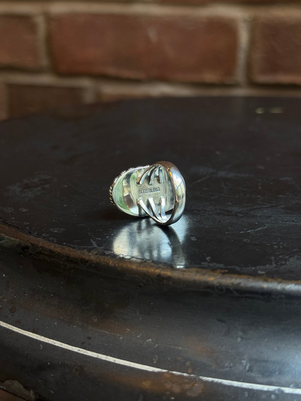 Turquoise Oval Ring | Sterling Silver | Size 6 | C144
