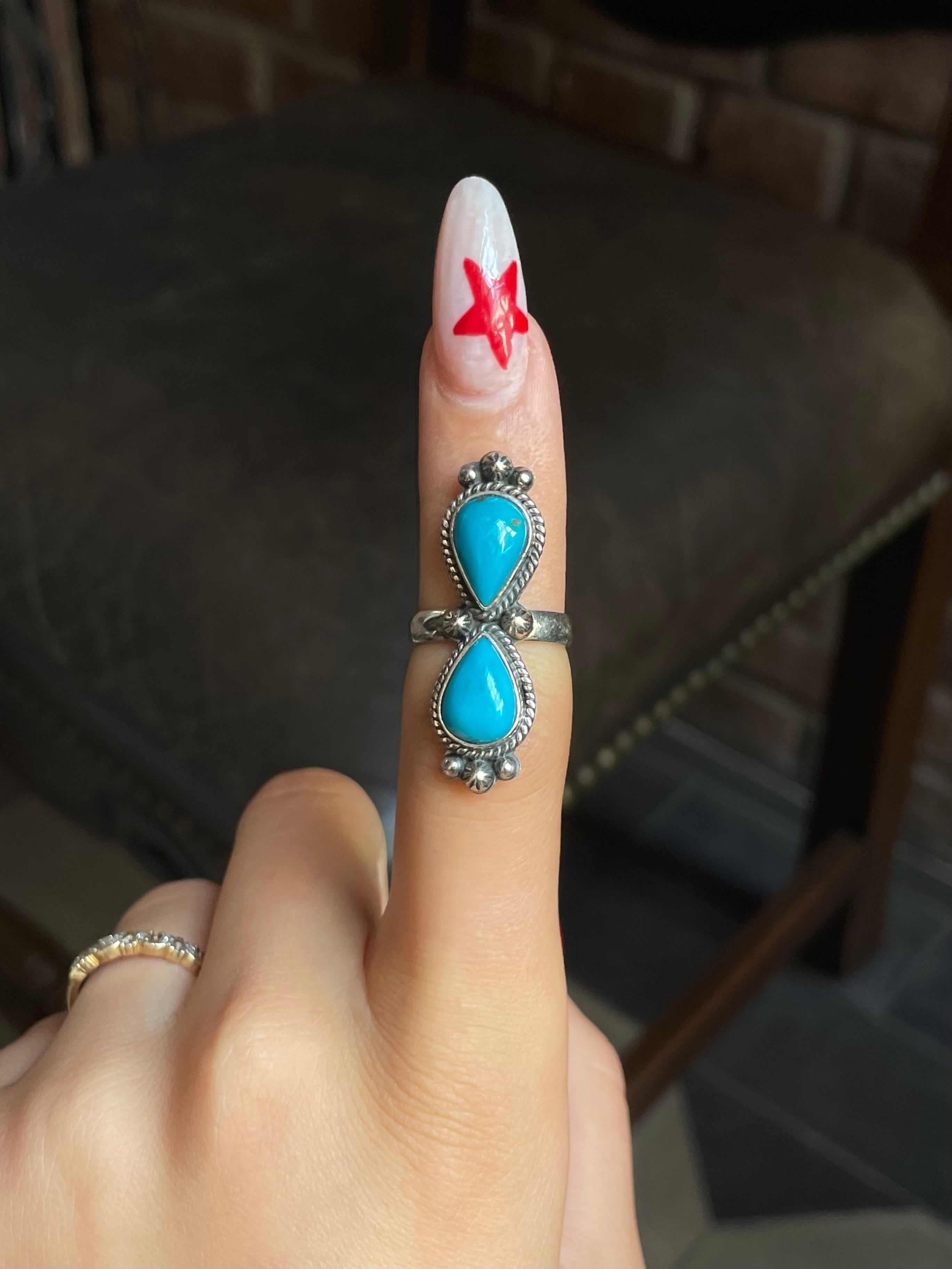 Kingman Turquoise Ring Size 5.75 | 925 Sterling Silver G583