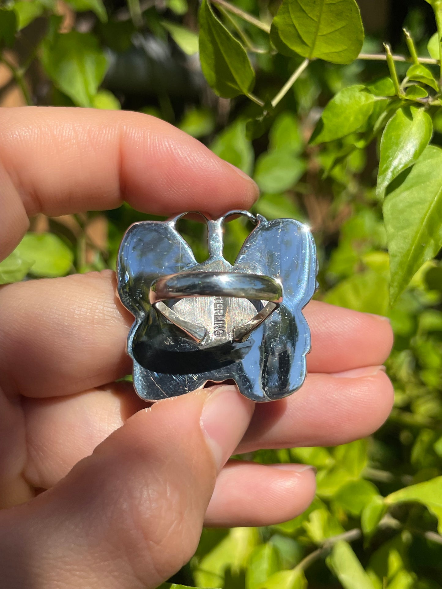 Turquoise Butterfly Ring | 925 Sterling Silver | Size 6.75 B310