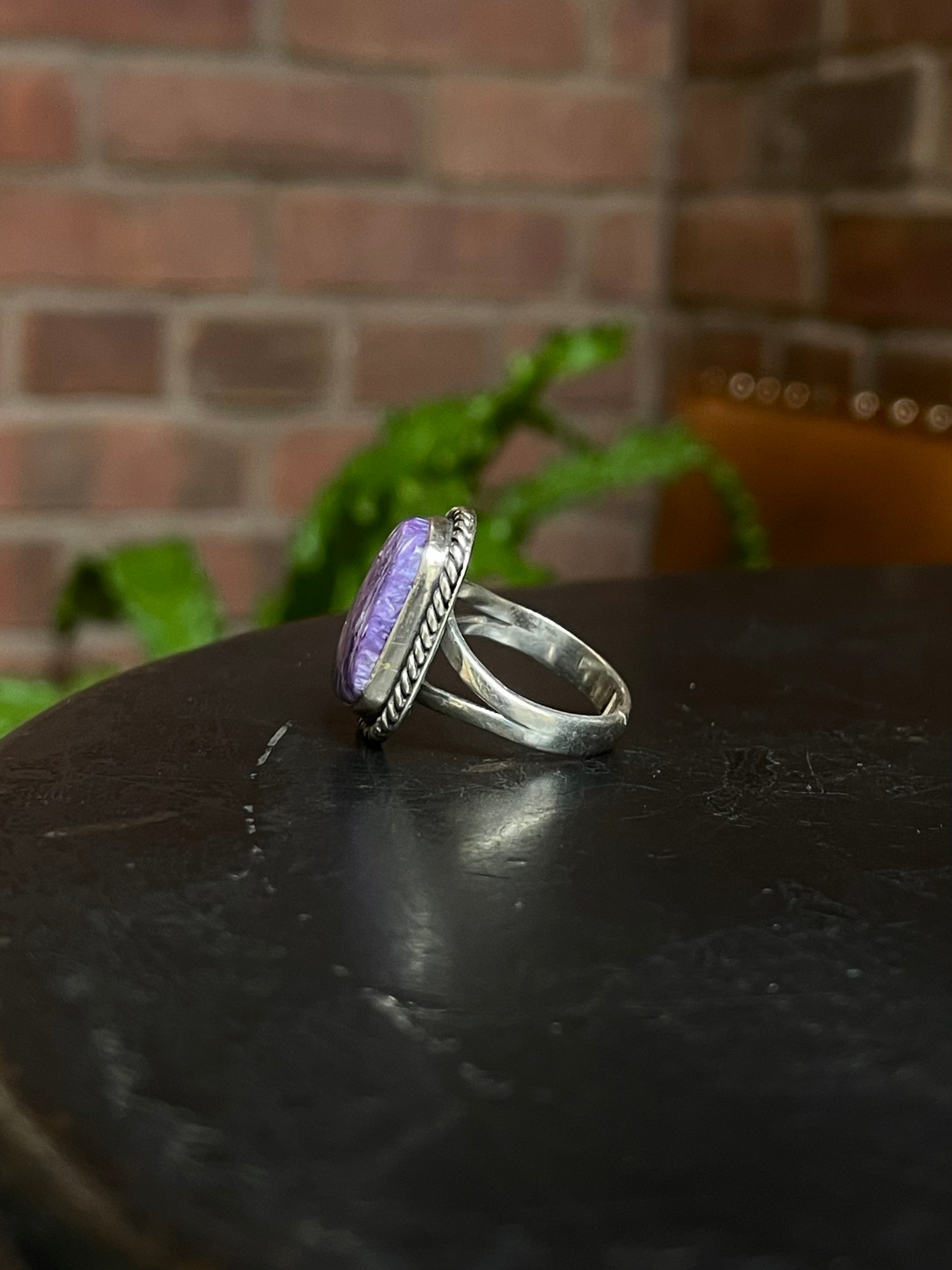 Charoite Ring Size 7 | 925 Sterling Silver E775