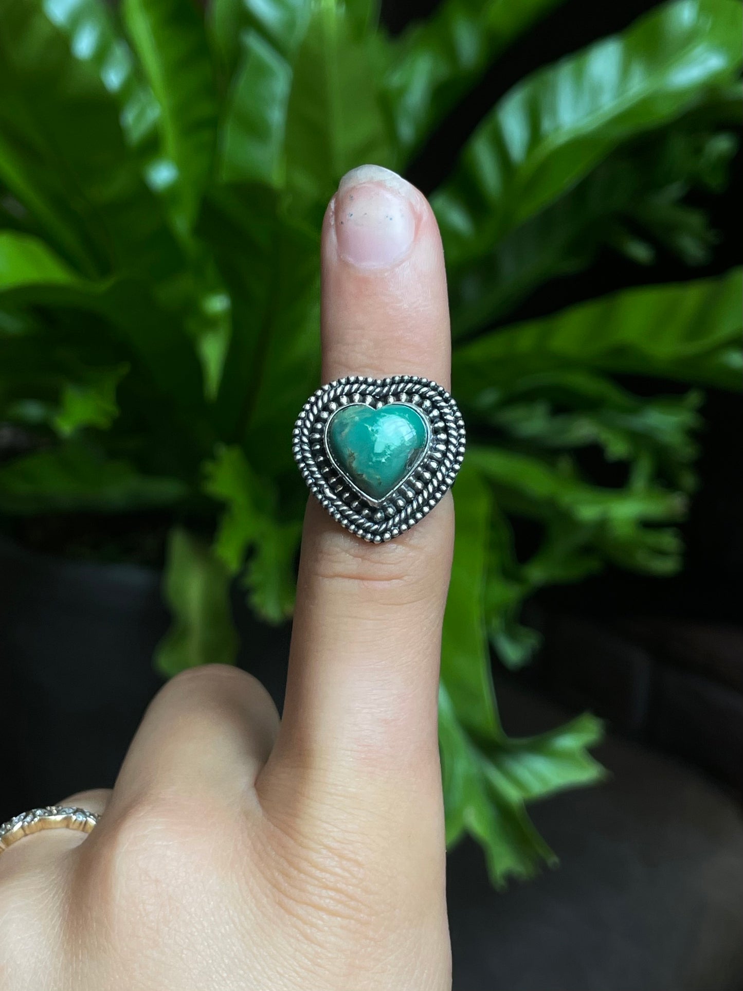 Turquoise Heart Ring Size 6 | 925 Sterling Silver G280