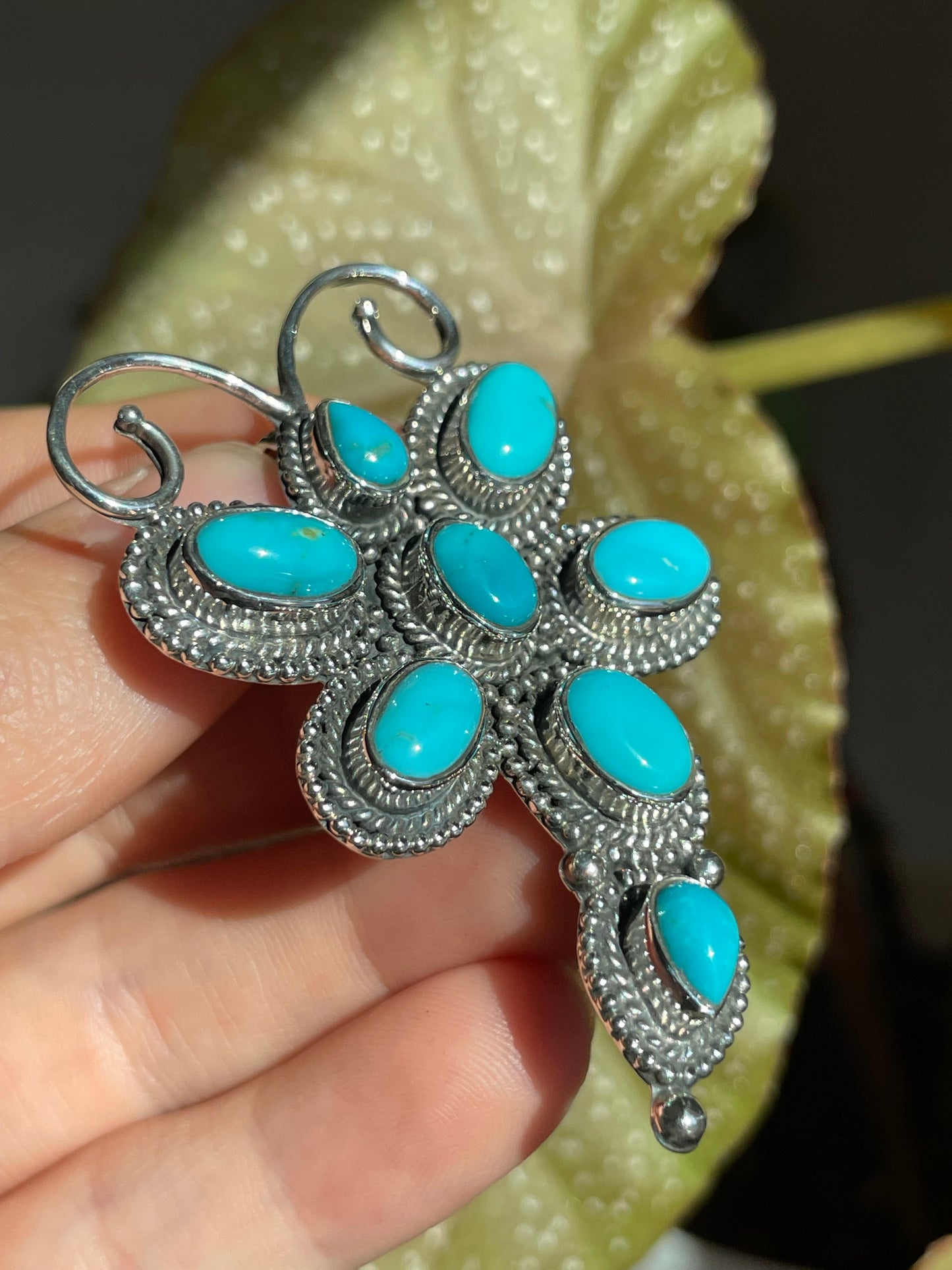 Turquoise Dragonfly Pendant | Sterling Silver 925 B859