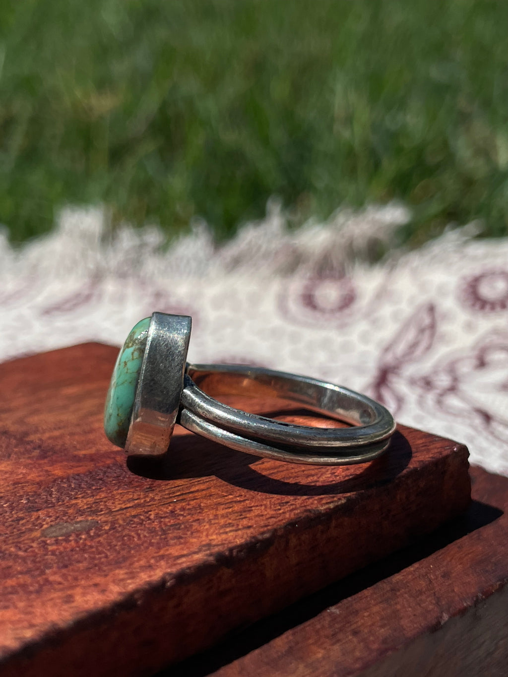 Turquoise Ring | 925 Sterling Silver Size 8 D293