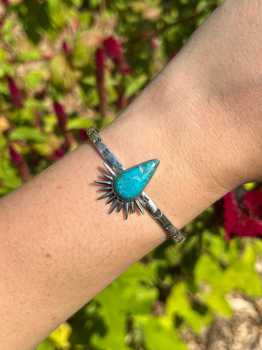 Kingman Turquoise Cuff Bracelet | 925 Sterling Silver X38