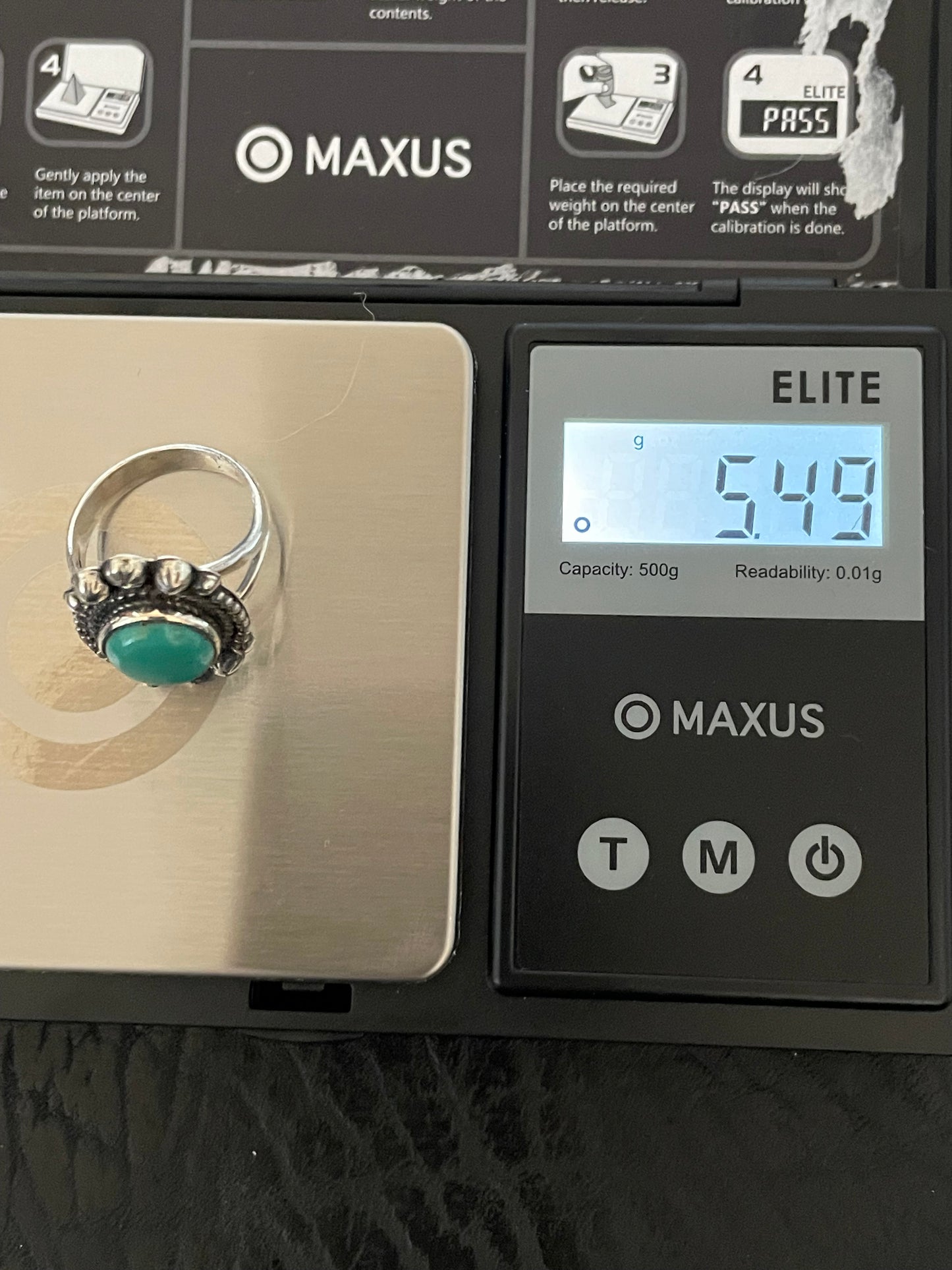 Kingman Turquoise Ring Size 7 | 925 Sterling Silver Southwest E157