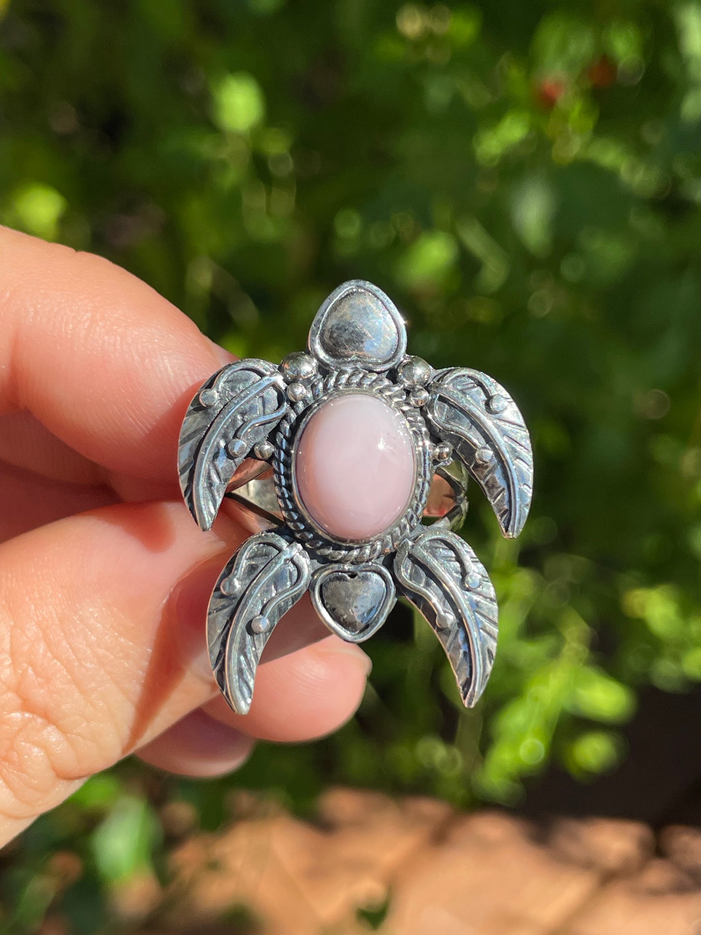 Pink Conch Turtle Ring | 925 Sterling Silver | Size 6.5 Z15
