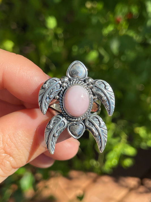 Pink Conch Turtle Ring | 925 Sterling Silver | Size 6.5 Z15