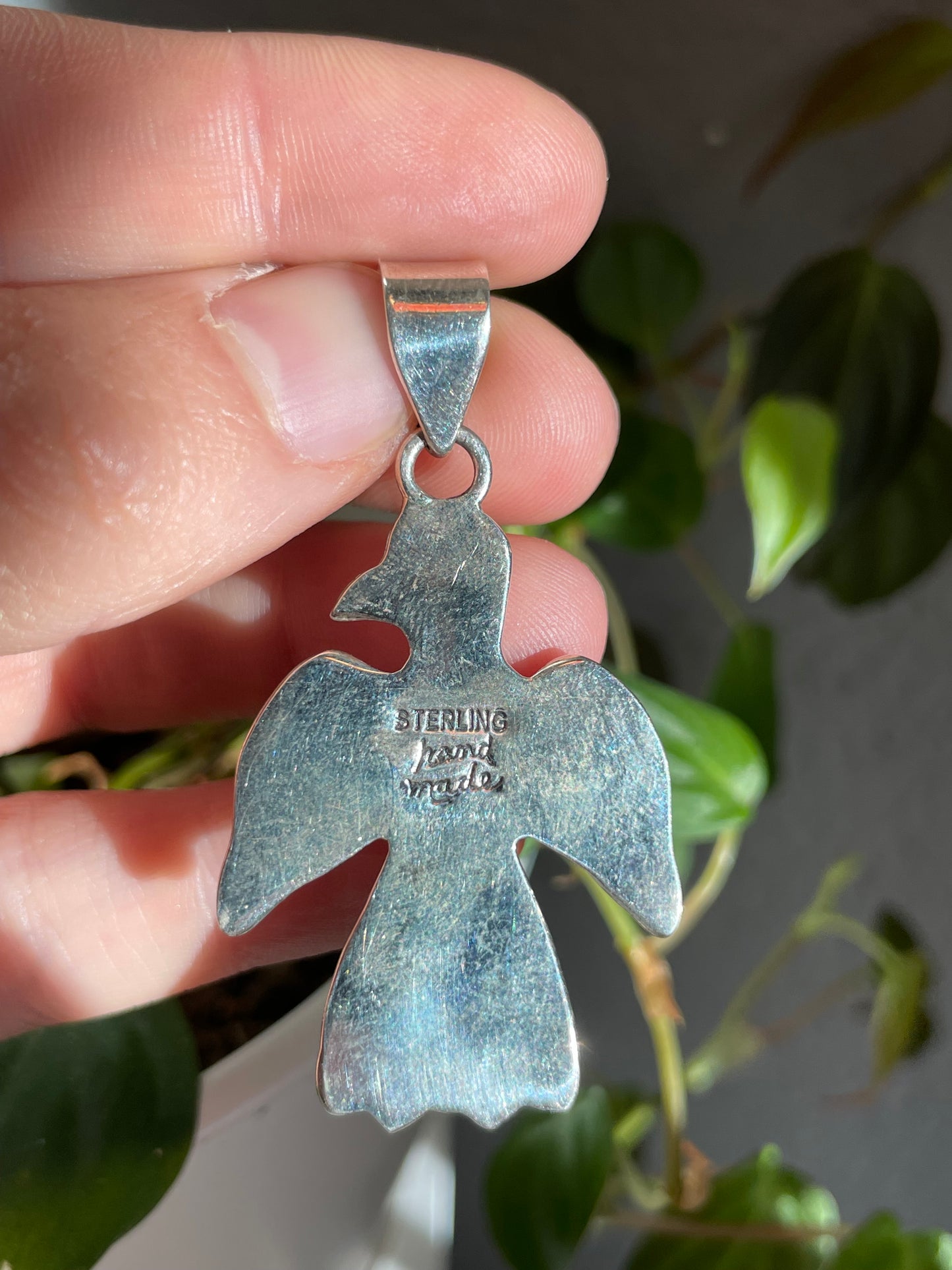 Spiny Oyster Thunderbird Pendant | Sterling Silver 925 B822
