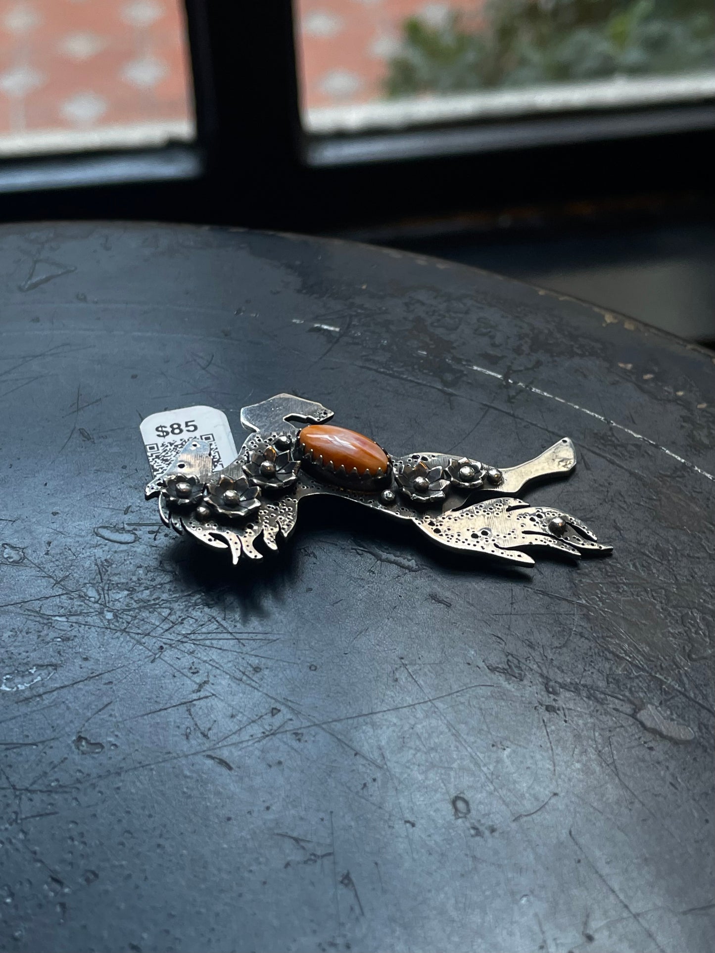 Spiny Oyster Horse Pendant | Sterling Silver | A668
