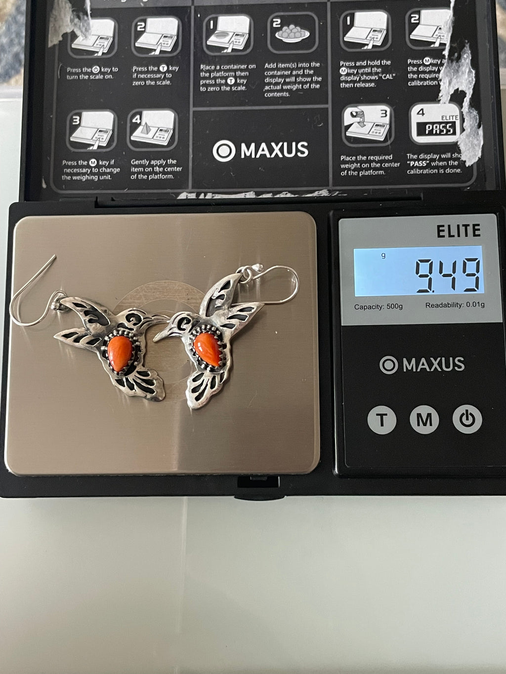 Spiny Oyster Hummingbird Hook Earrings | Sterling Silver E643