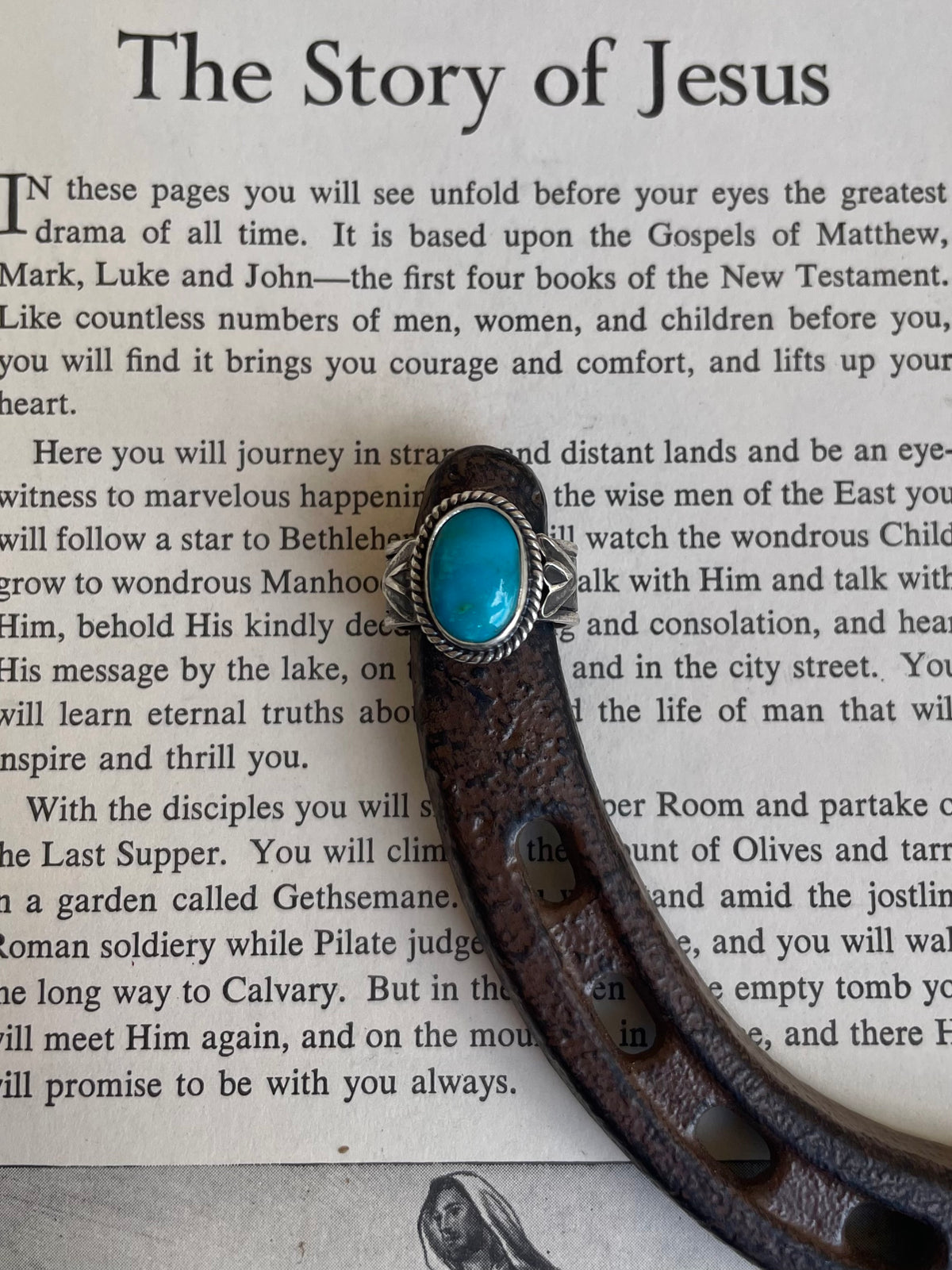 Turquoise Oval Ring | 925 Sterling Silver Size 6 G807