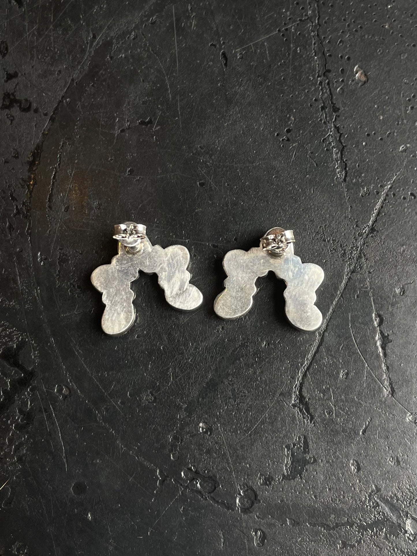 Kingman Turquoise Naja Earrings | Cluster Stud E660
